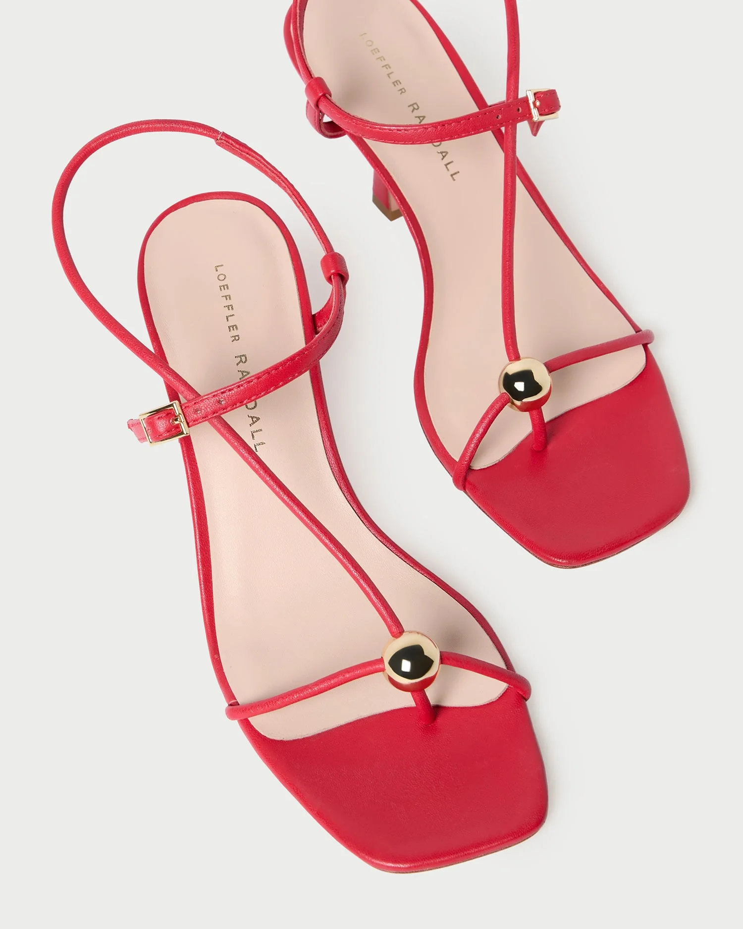Loeffler Randall - Triana Red Leather Mid - Heel Sandal - Image 5