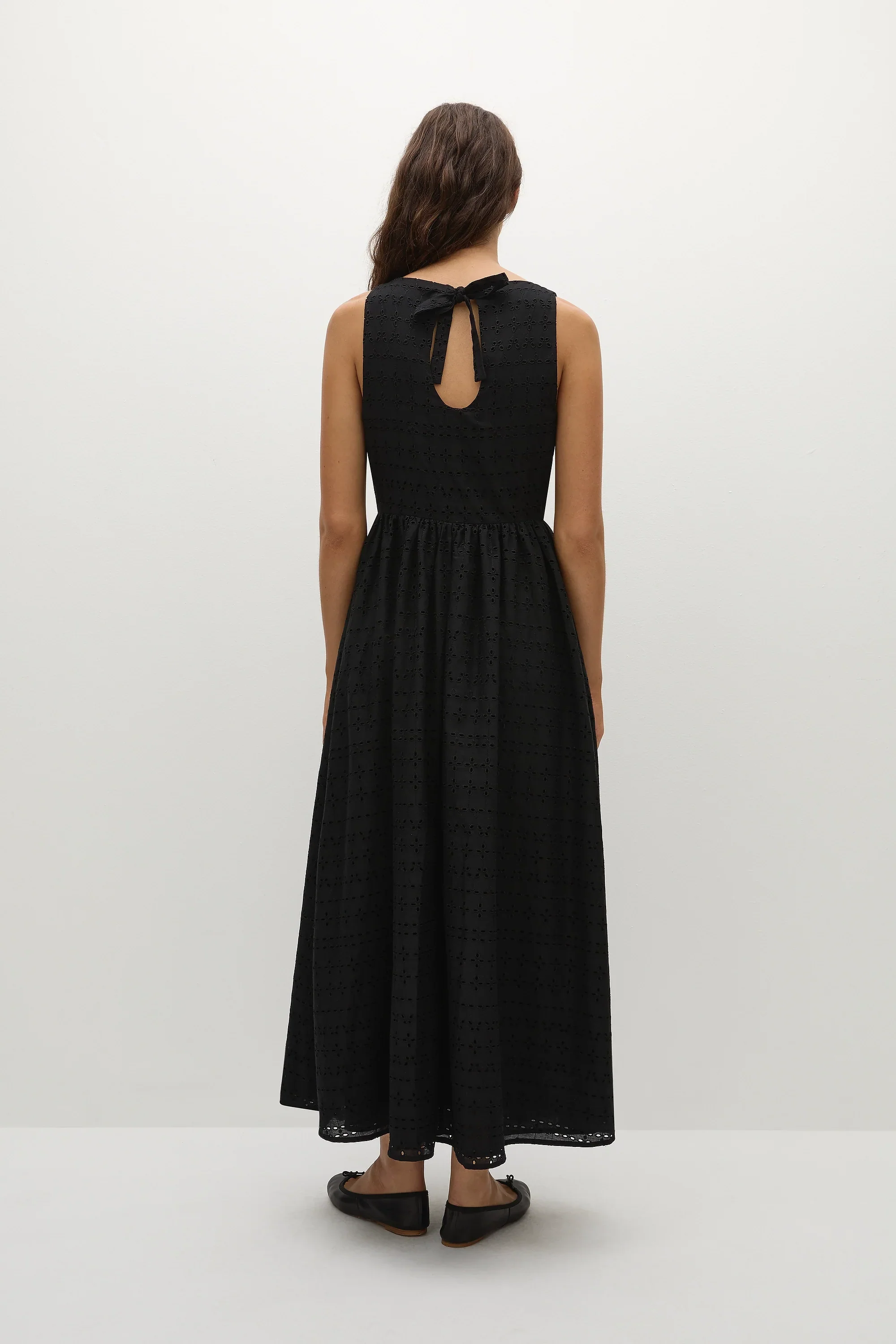 Faithfull - Tuva Midi Dress Agnes Broderie Anglaise Black - Final Sale - Image 4