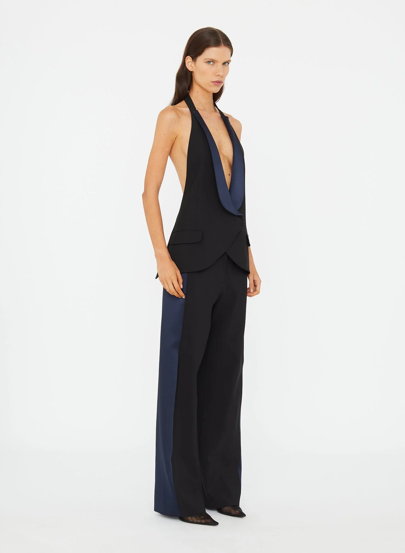 Christopher Esber - Tuxedo Contrast Wool Trouser - Image 2