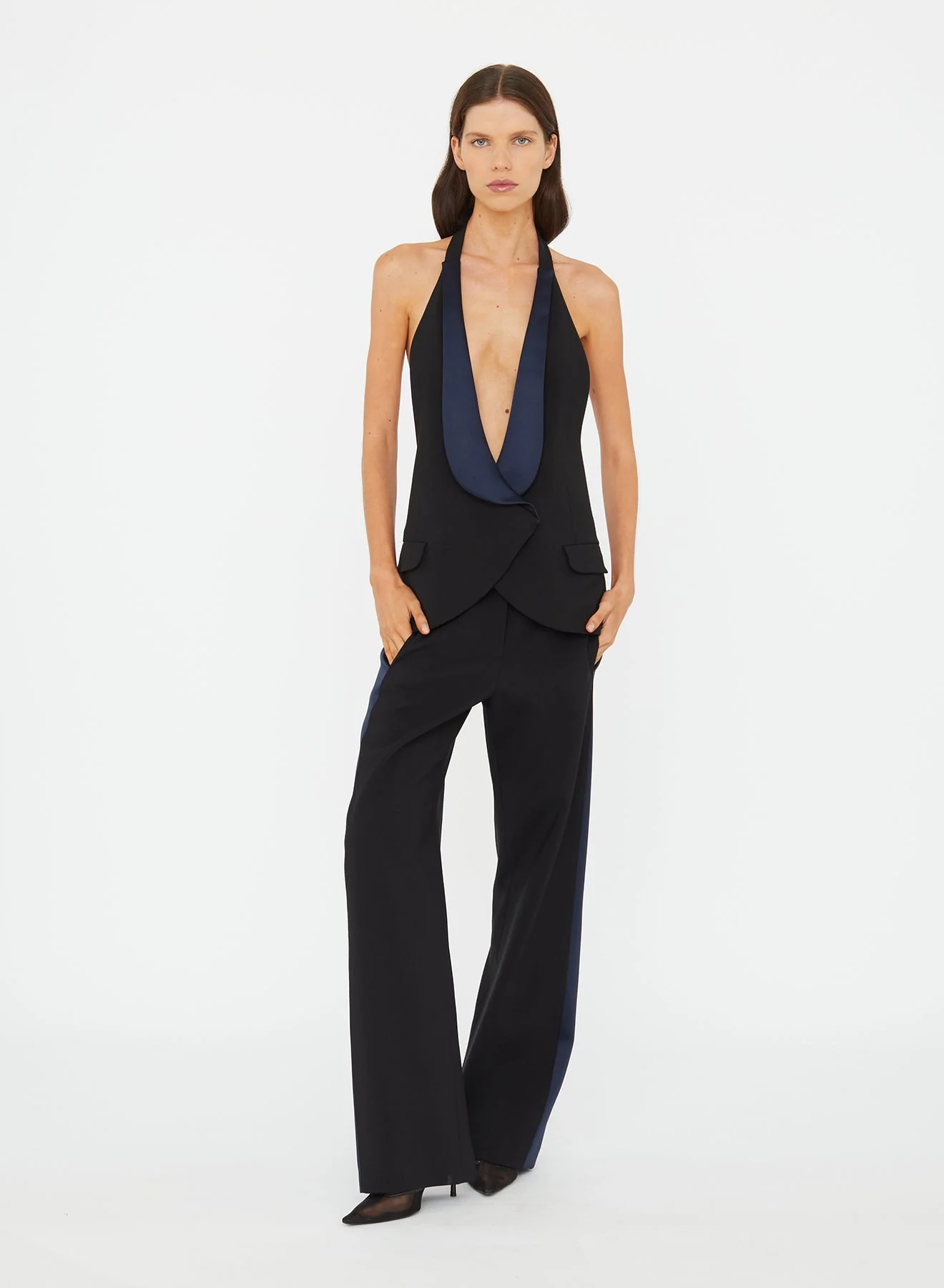 Christopher Esber - Tuxedo Contrast Wool Trouser - Image 4