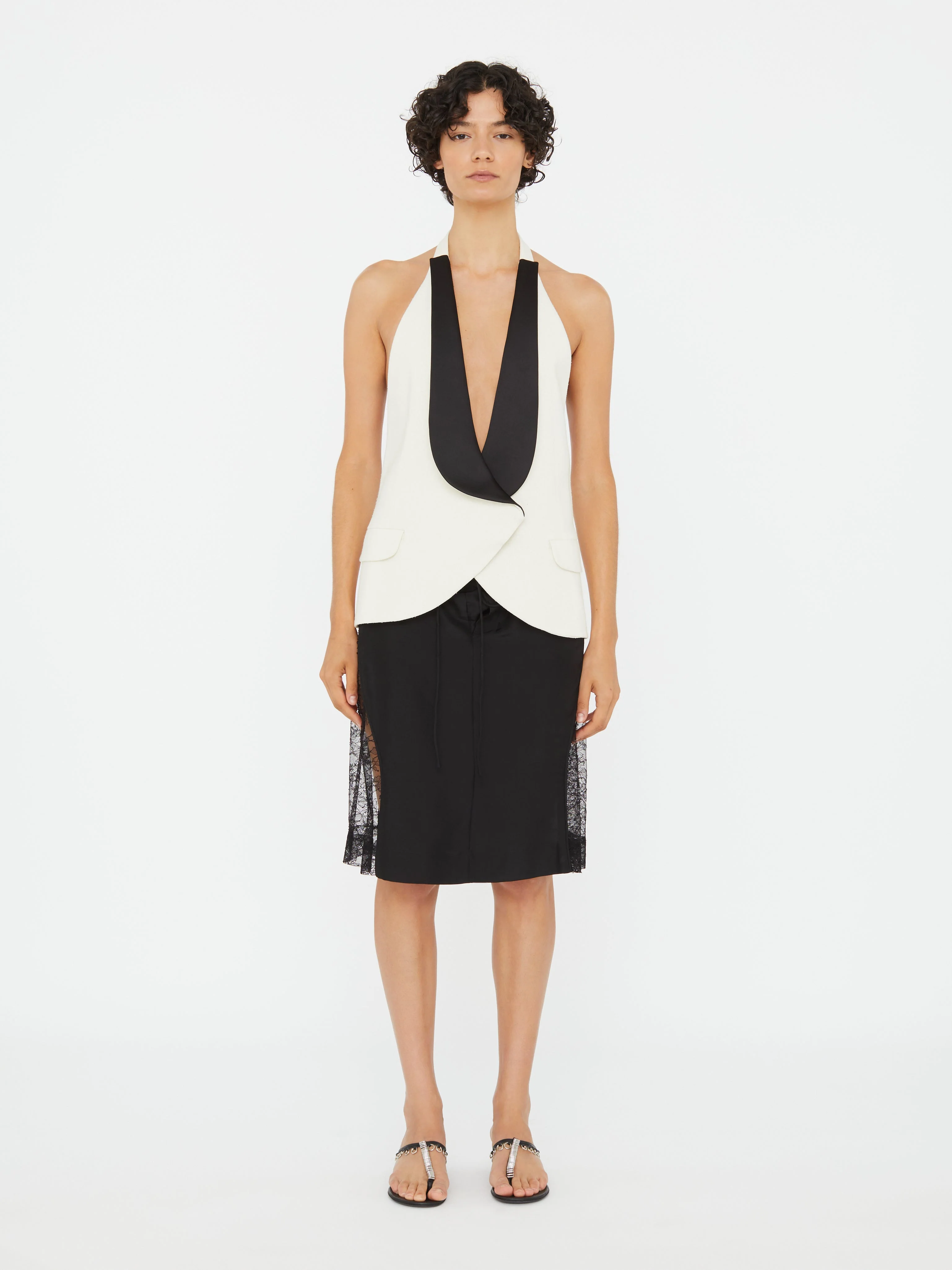 Christopher Esber - Tuxedo Contrast Silk Vest - Image 2