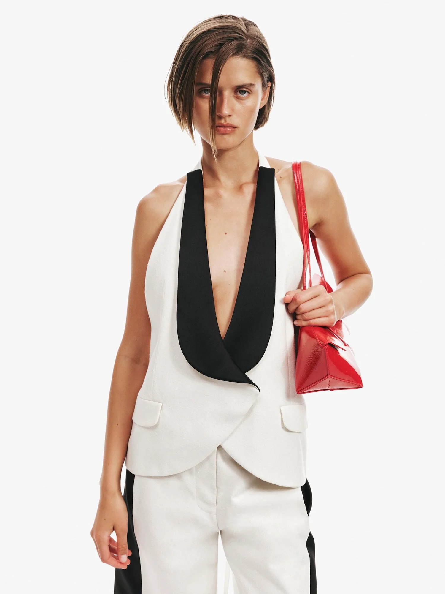 Christopher Esber - Tuxedo Contrast Silk Vest - Image 6