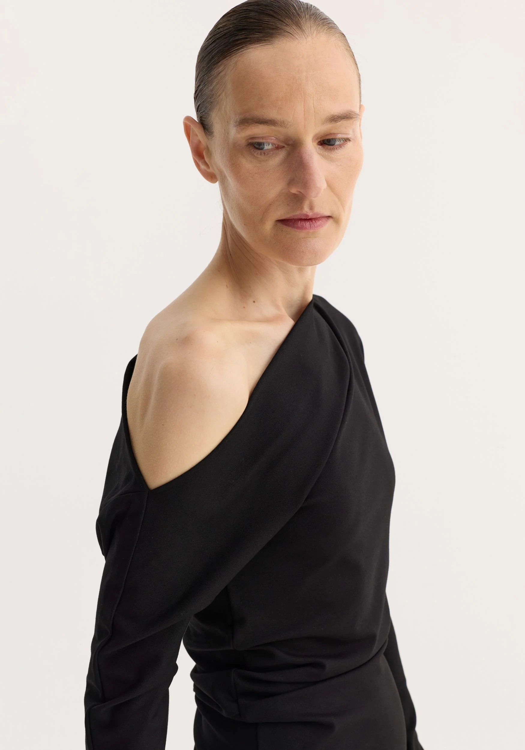 ROHE - Twisted jersey dress | black - Image 3