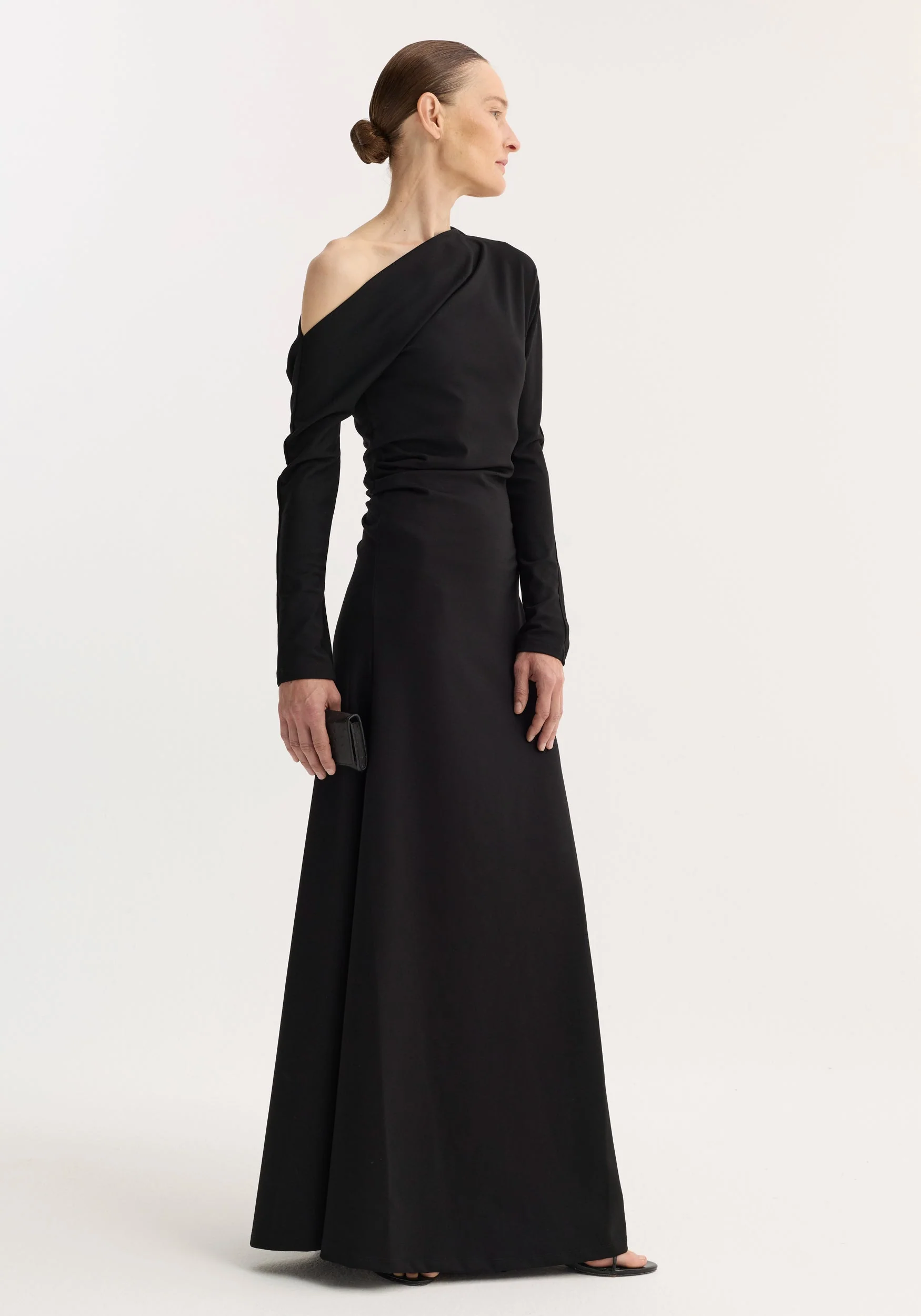 ROHE - Twisted jersey dress | black - Image 4