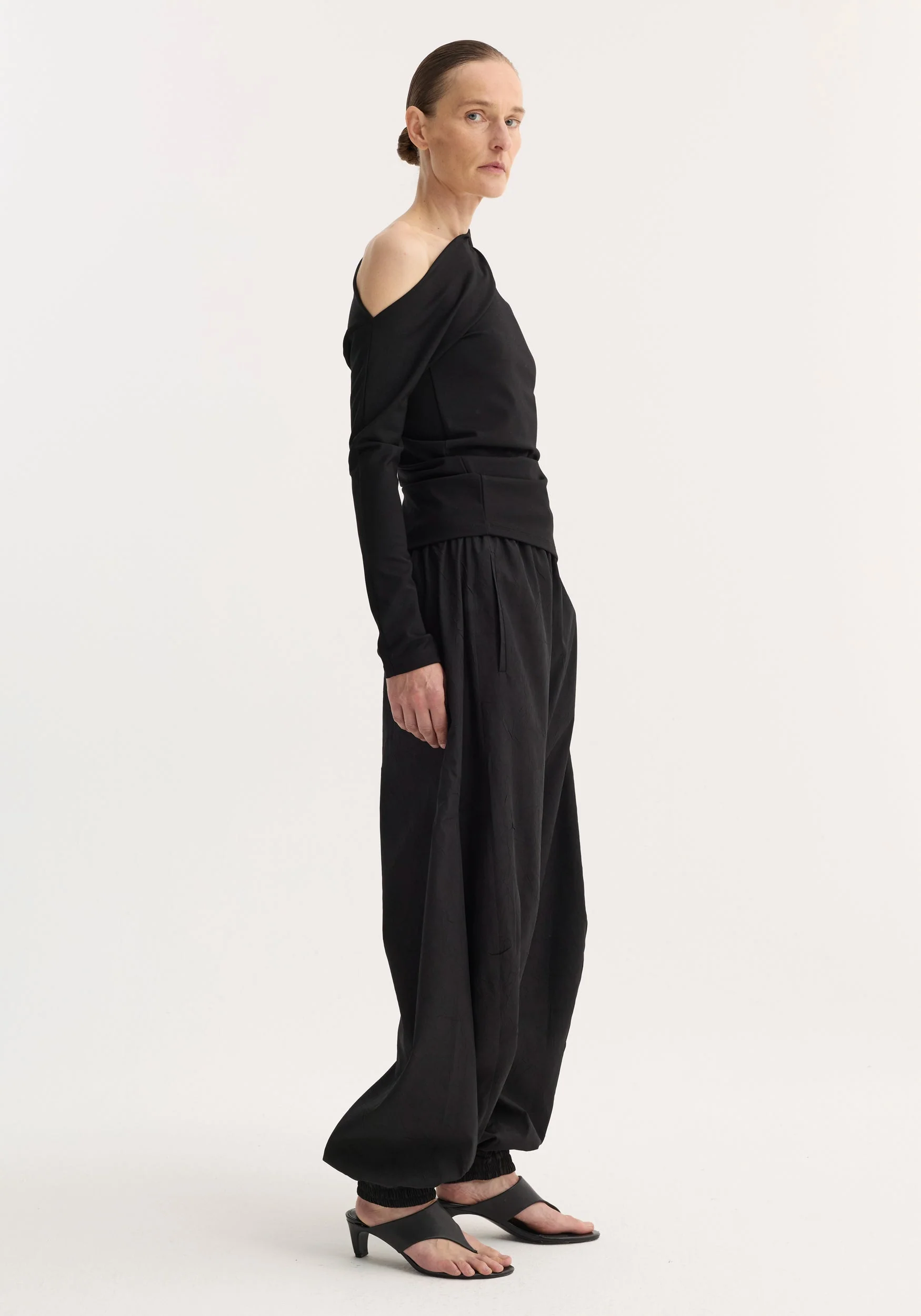 ROHE - Twisted jersey top | black - Image 3