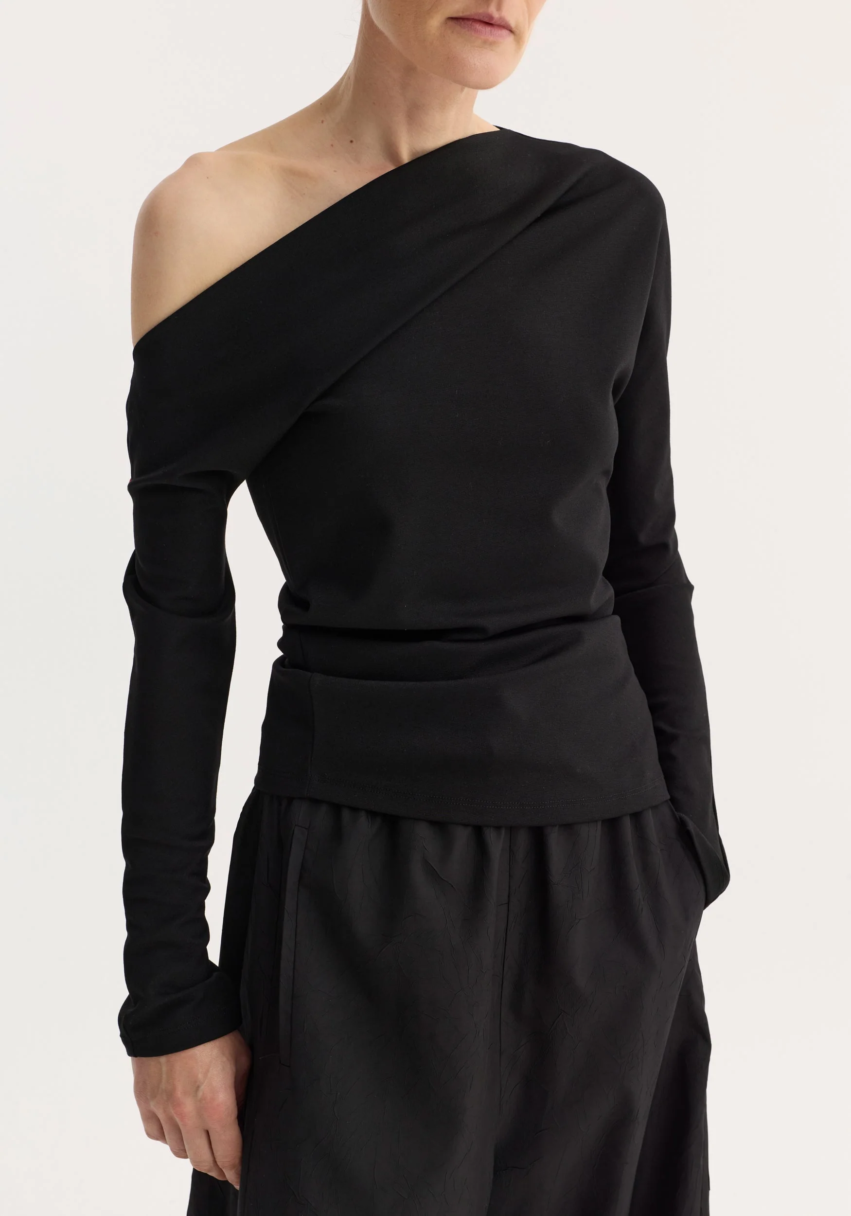 ROHE - Twisted jersey top | black - Image 4
