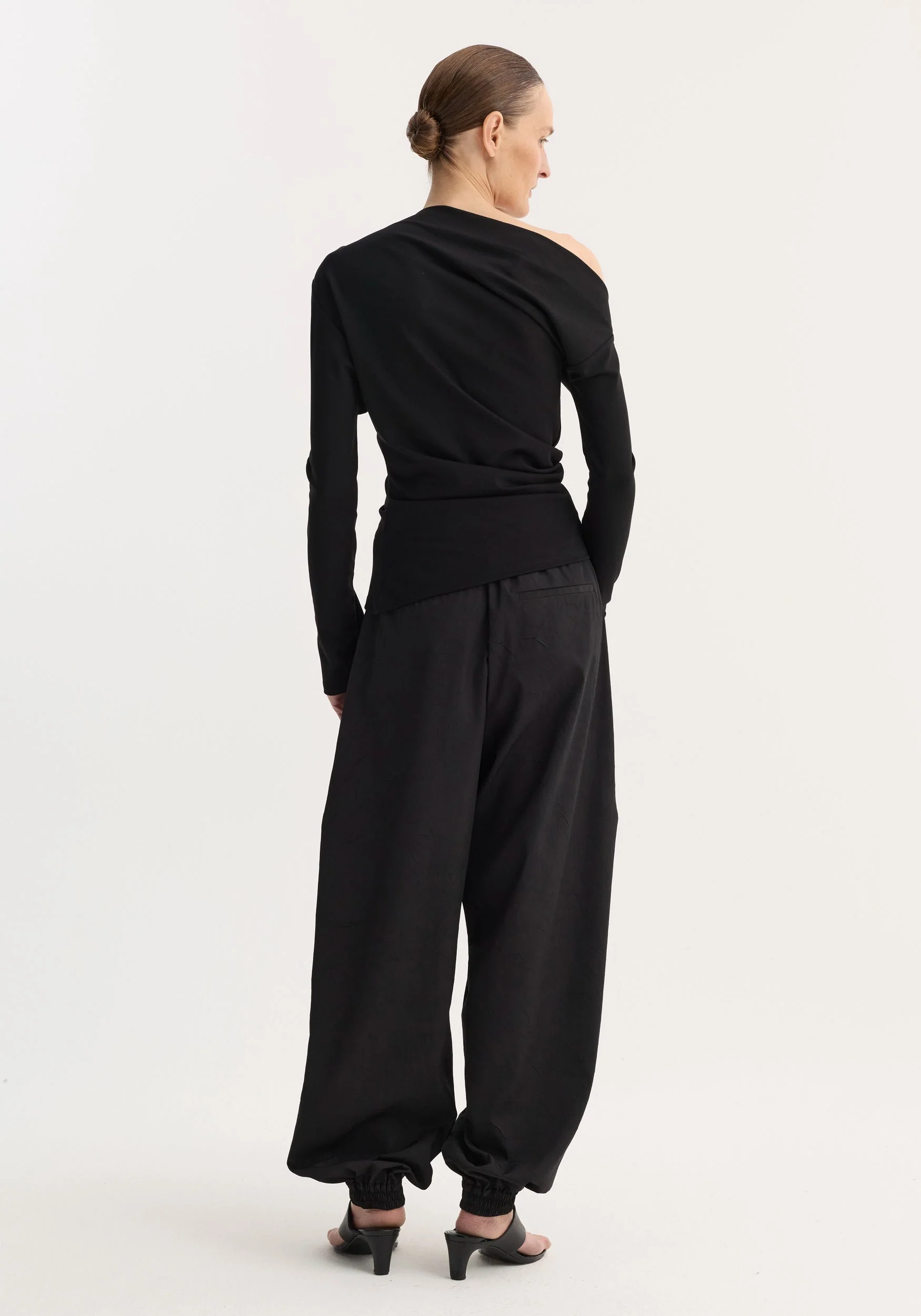 ROHE - Twisted jersey top | black - Image 5