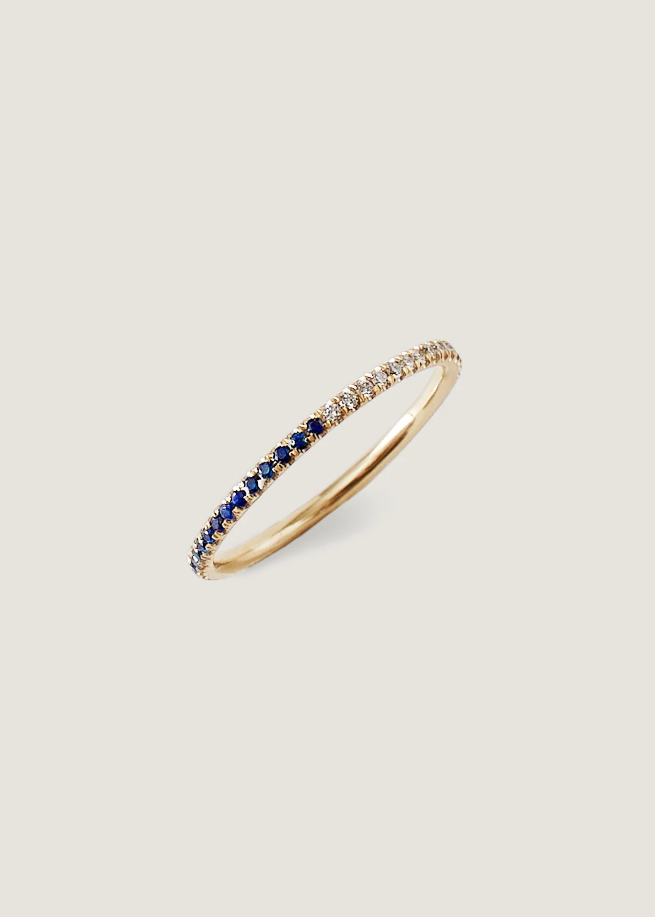 Kinn - Two In One Pavé Birthstone Ring Blue Sapphire - Image 3