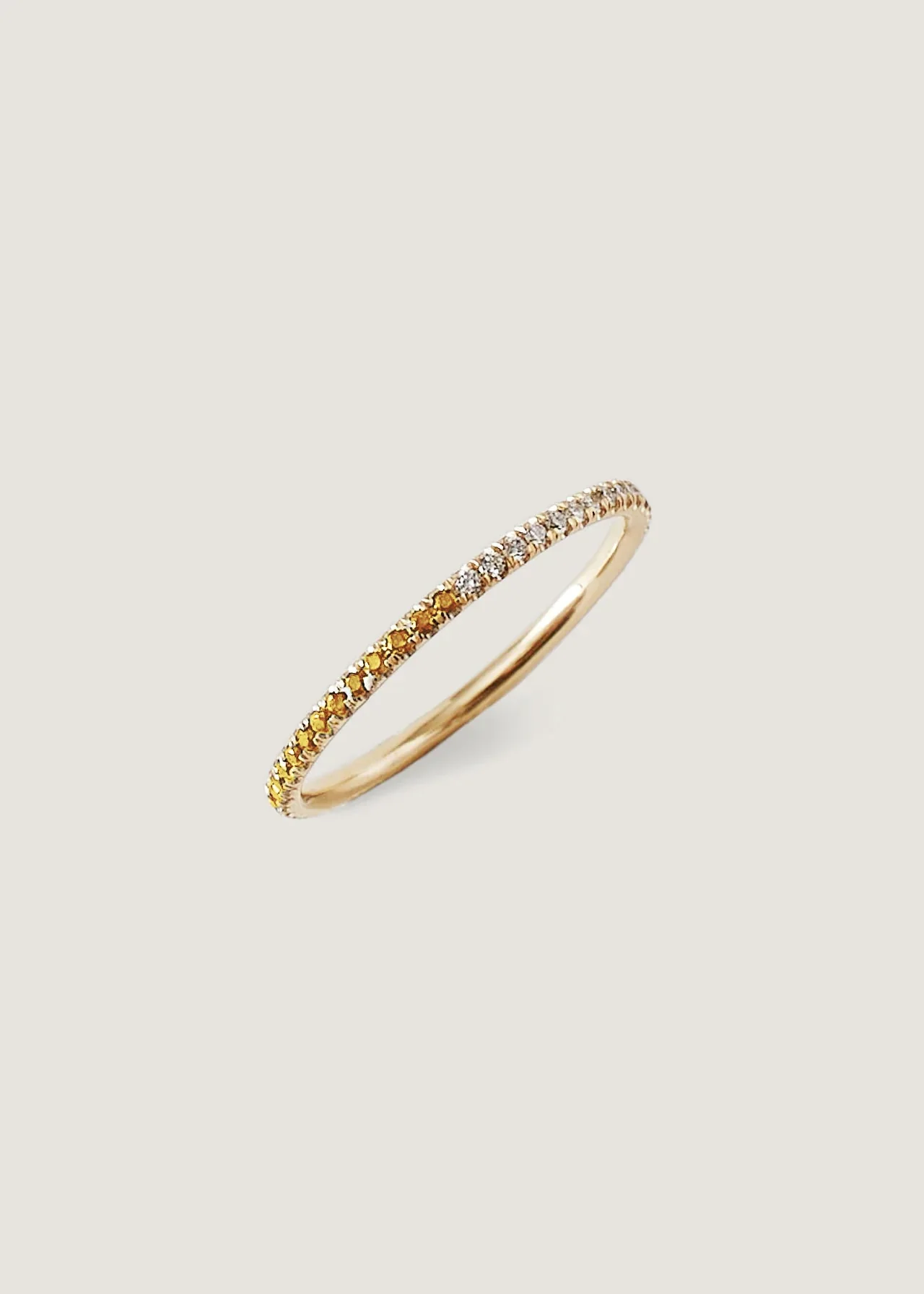 Kinn - Two In One Pavé Birthstone Ring Citrine - Image 3