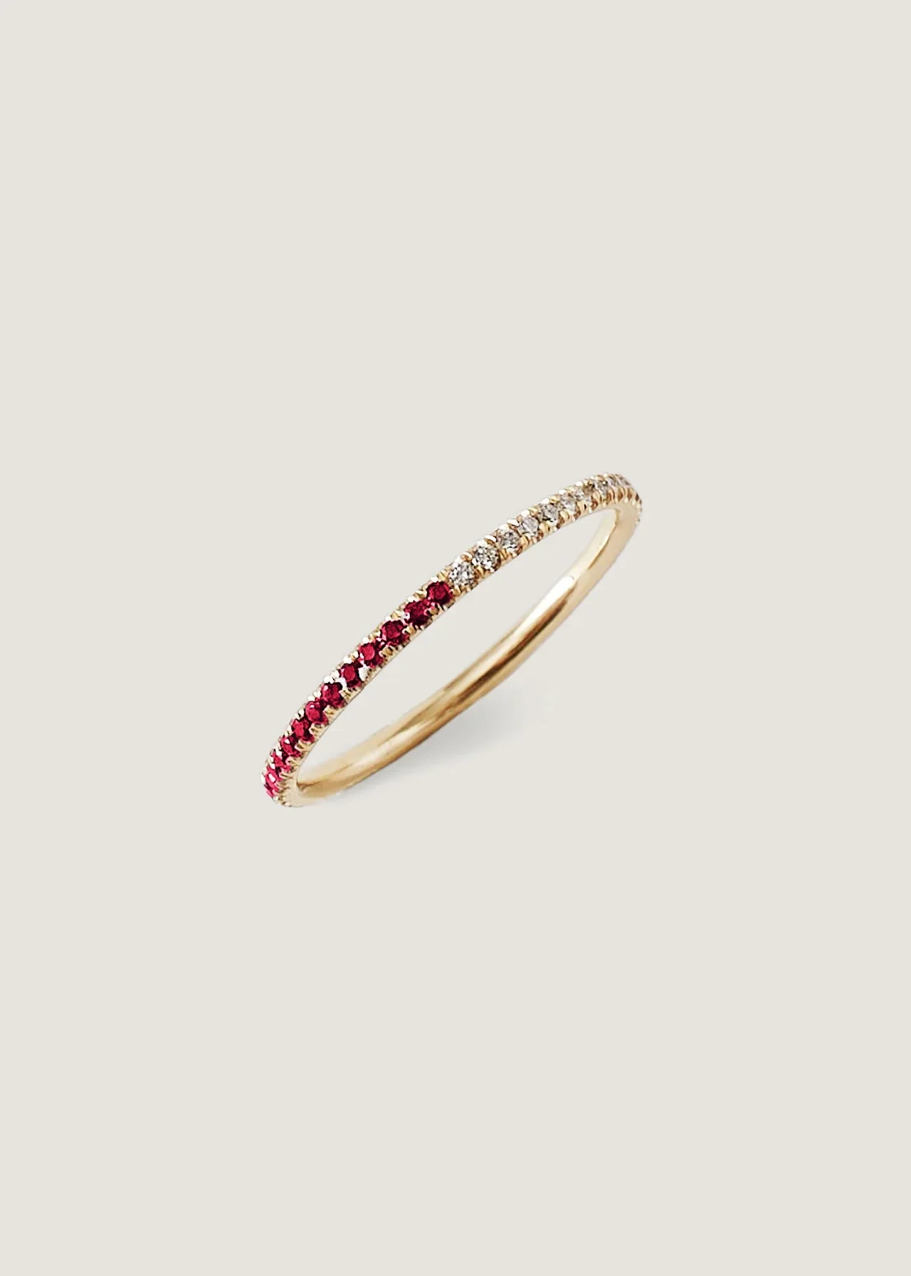 Kinn - Two In One Pavé Birthstone Ring Ruby - Image 5