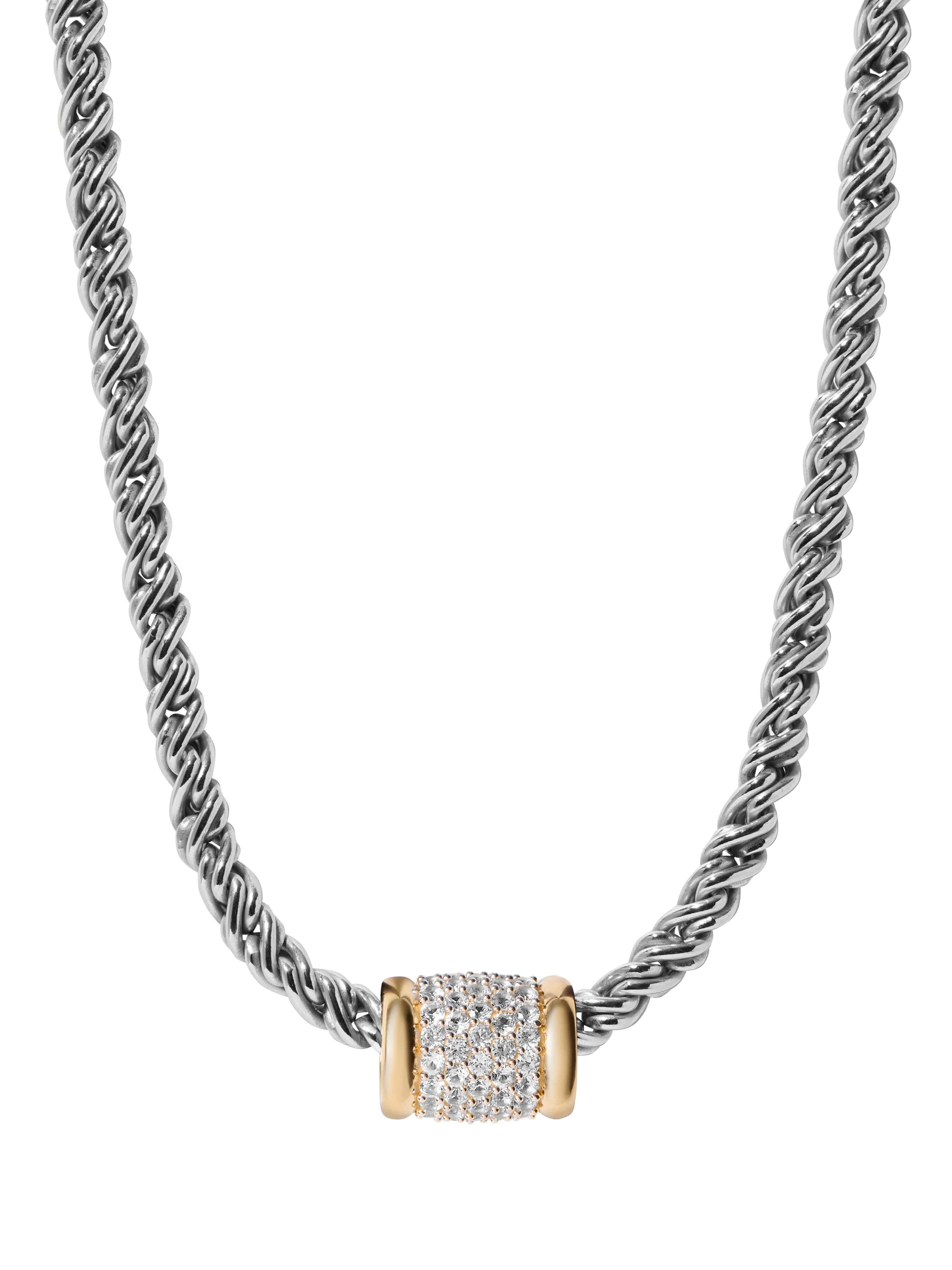 Dorsey - YVES PAVÉ PENDANT, LAB WHITE SAPPHIRE - Image 2