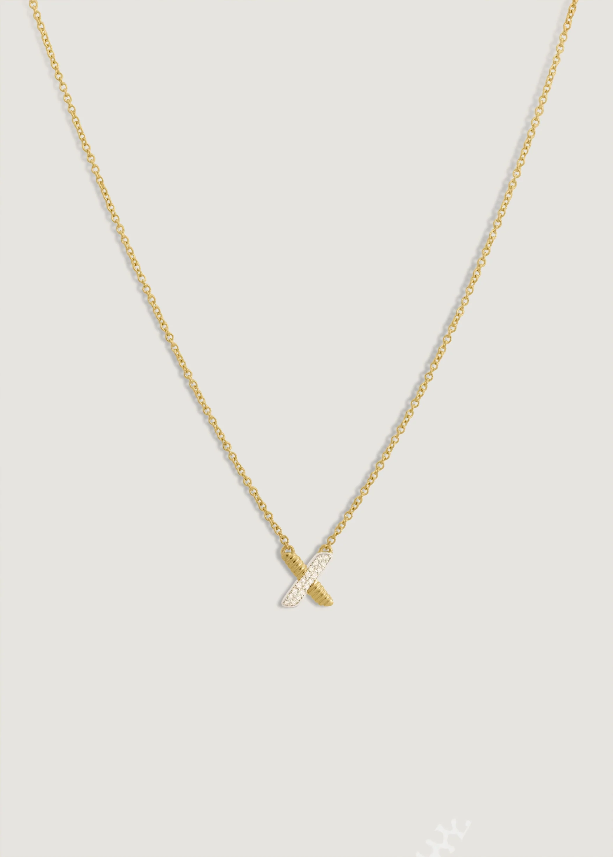 Kinn - Two Toned Eternal Bond X Diamond Necklace