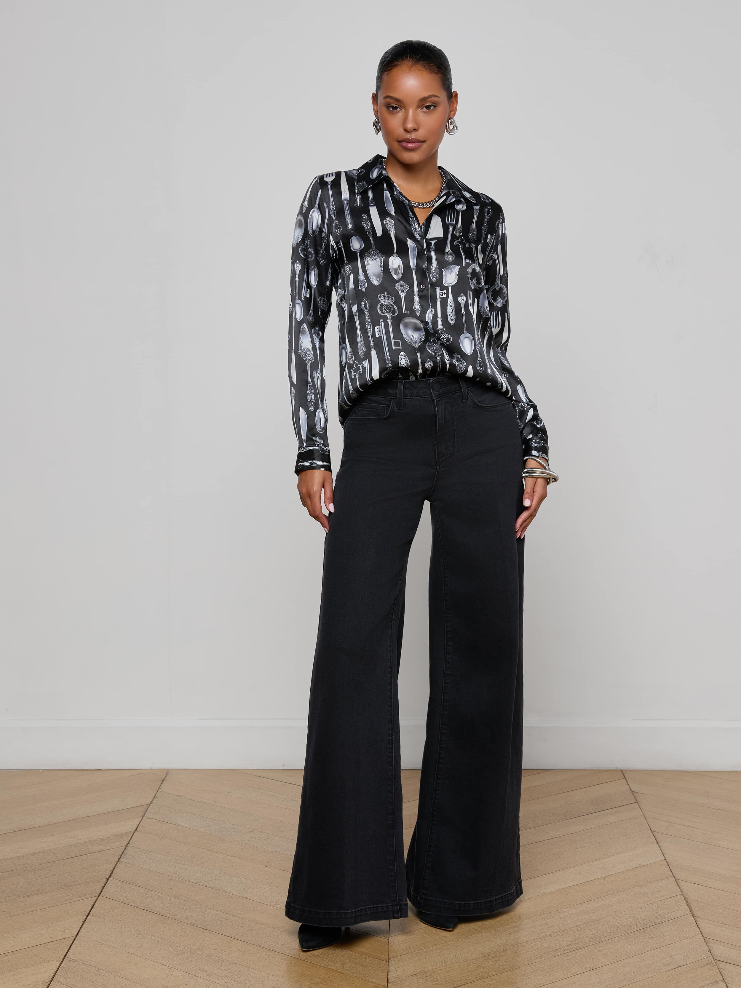 L'AGENCE - Tyler Silk Blouse - Image 3