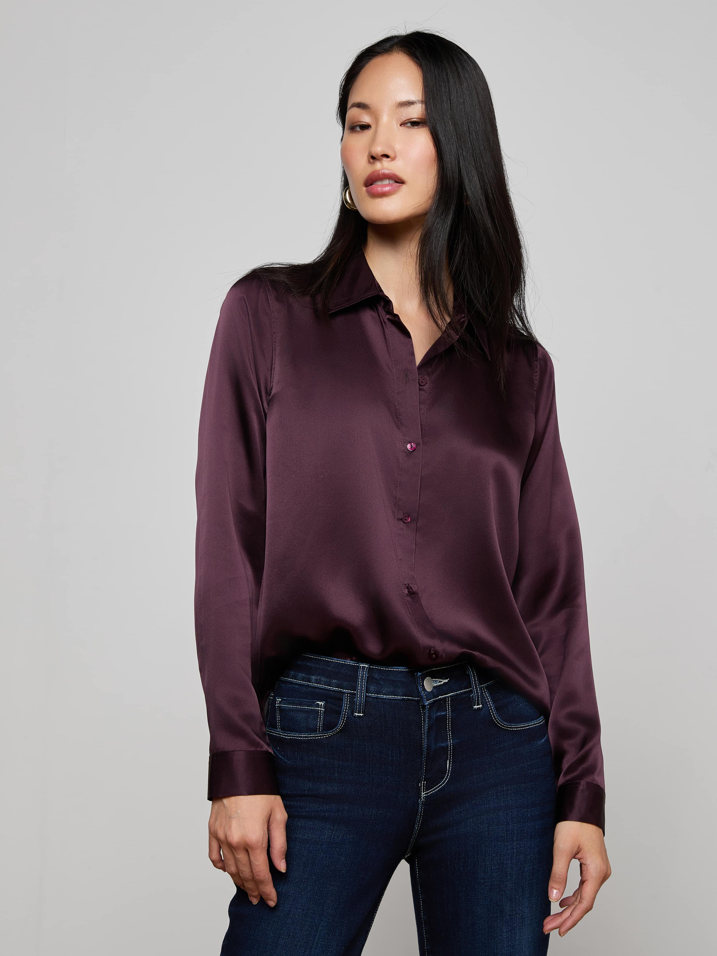 L'AGENCE - Tyler Silk Blouse - Image 3