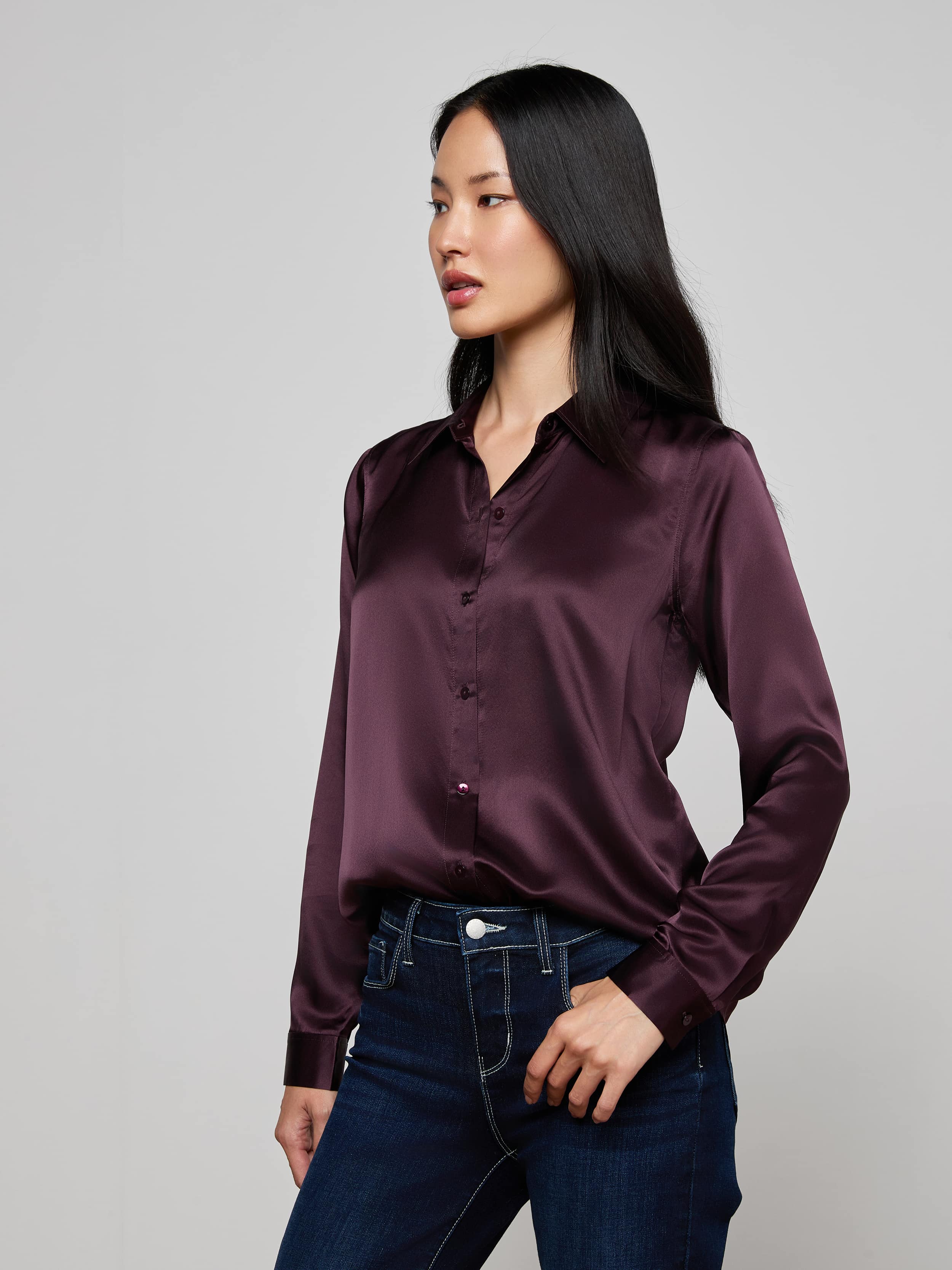 L'AGENCE - Tyler Silk Blouse - Image 8