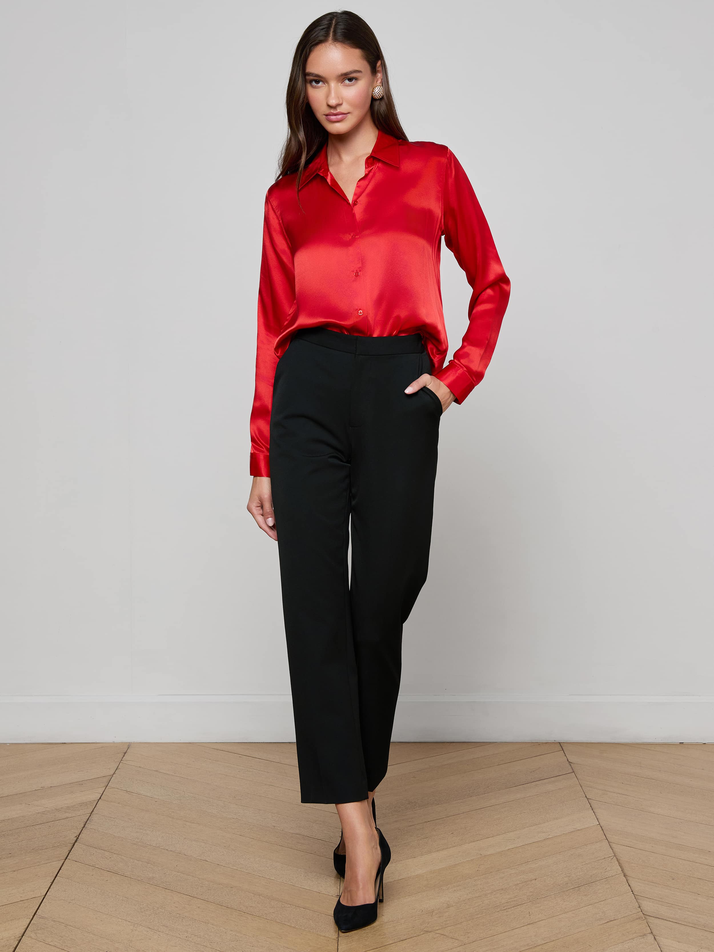 L'AGENCE - Tyler Silk Blouse - Image 3