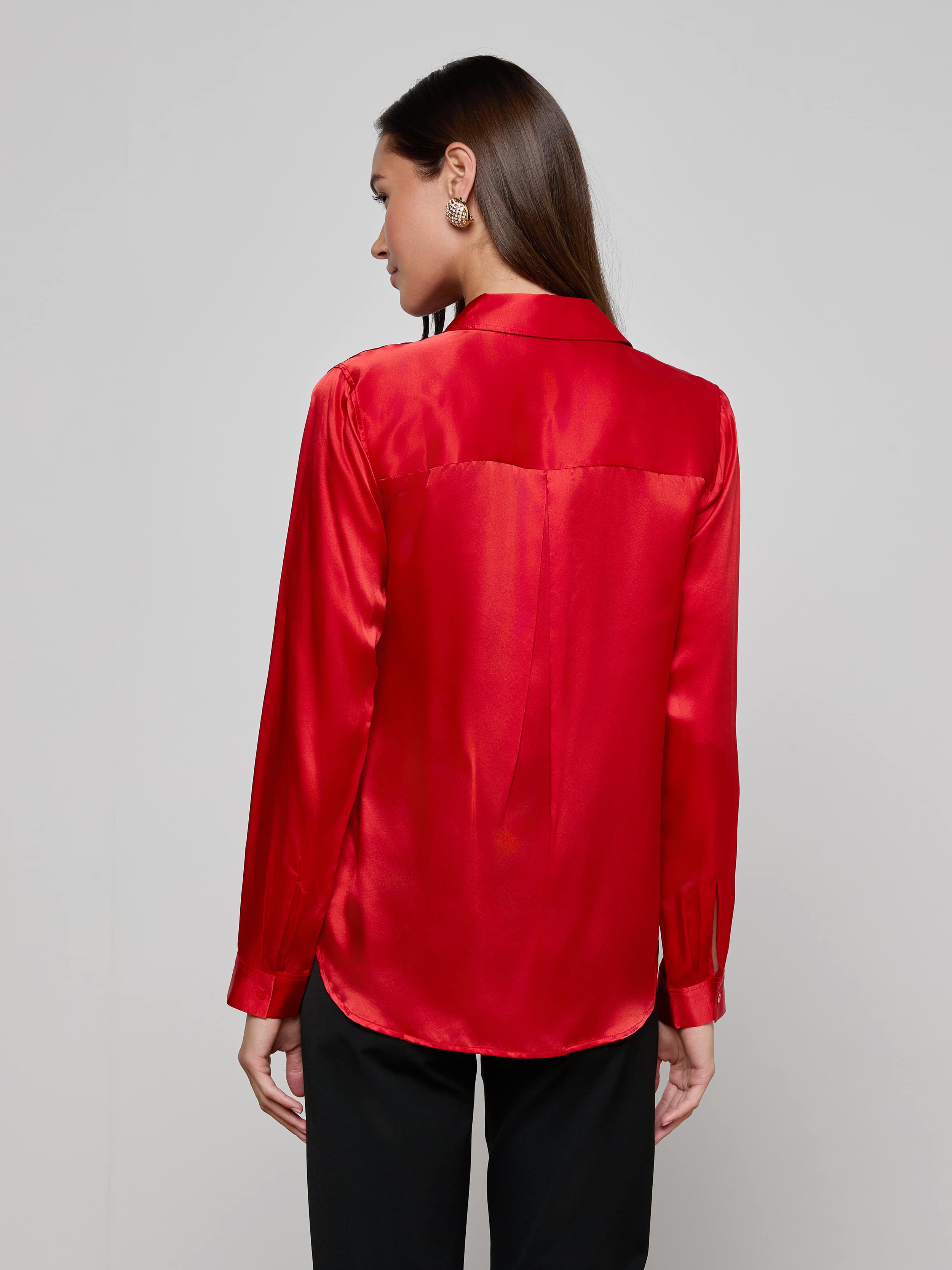 L'AGENCE - Tyler Silk Blouse - Image 4