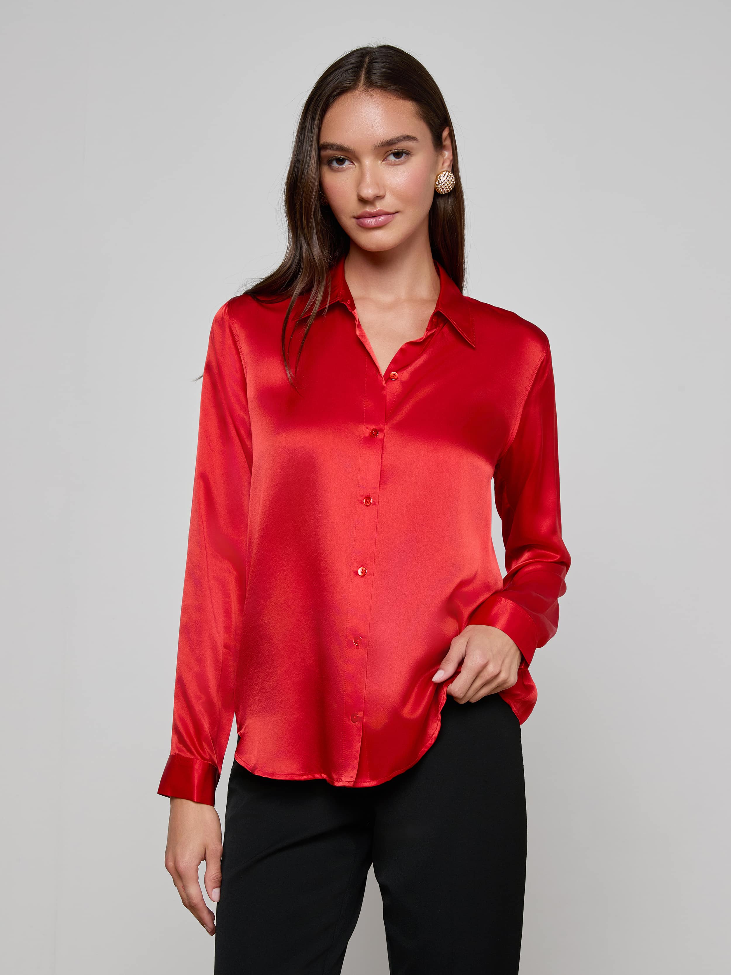 L'AGENCE - Tyler Silk Blouse - Image 8