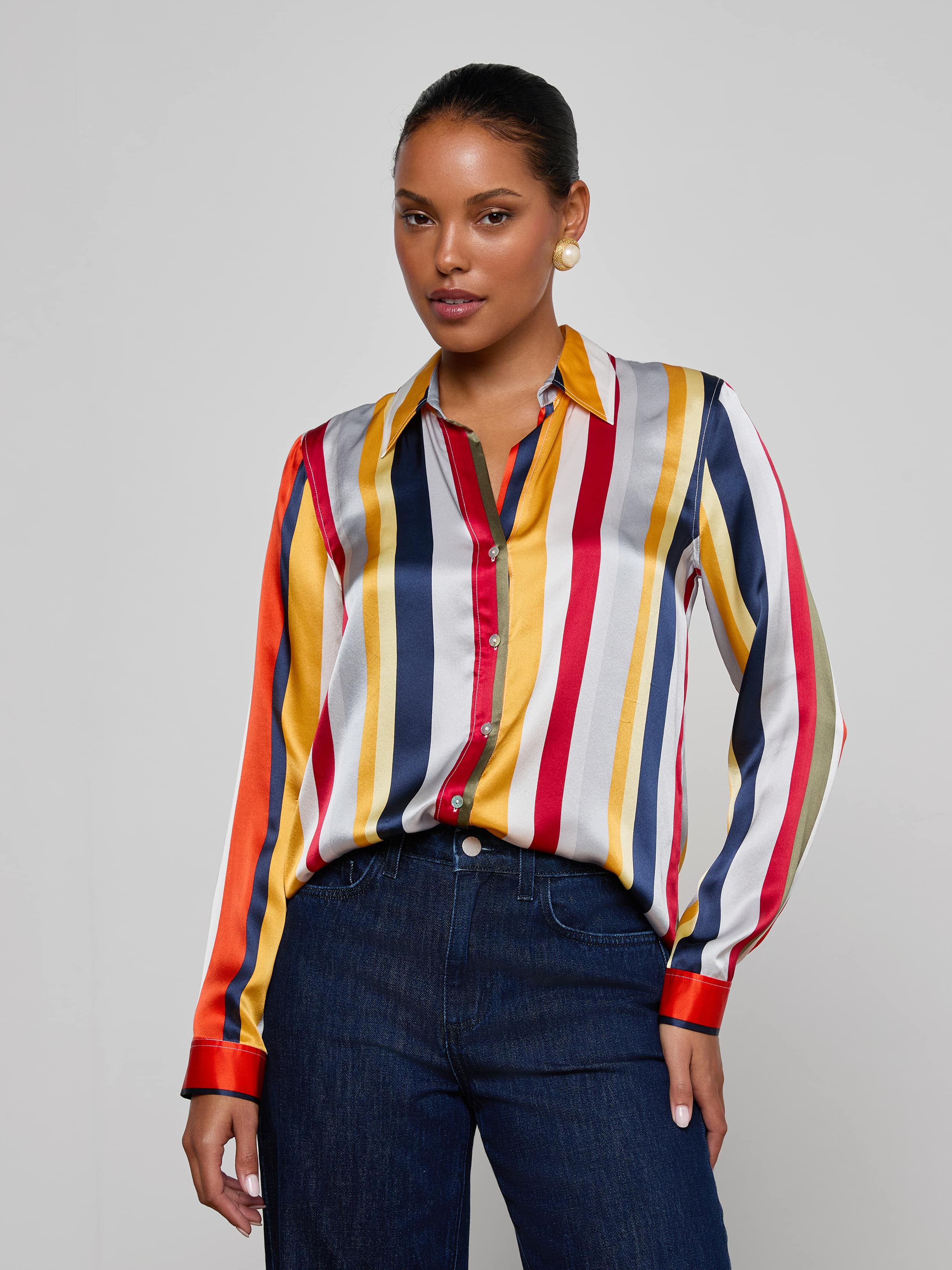 L'AGENCE - Tyler Silk Blouse - Image 2