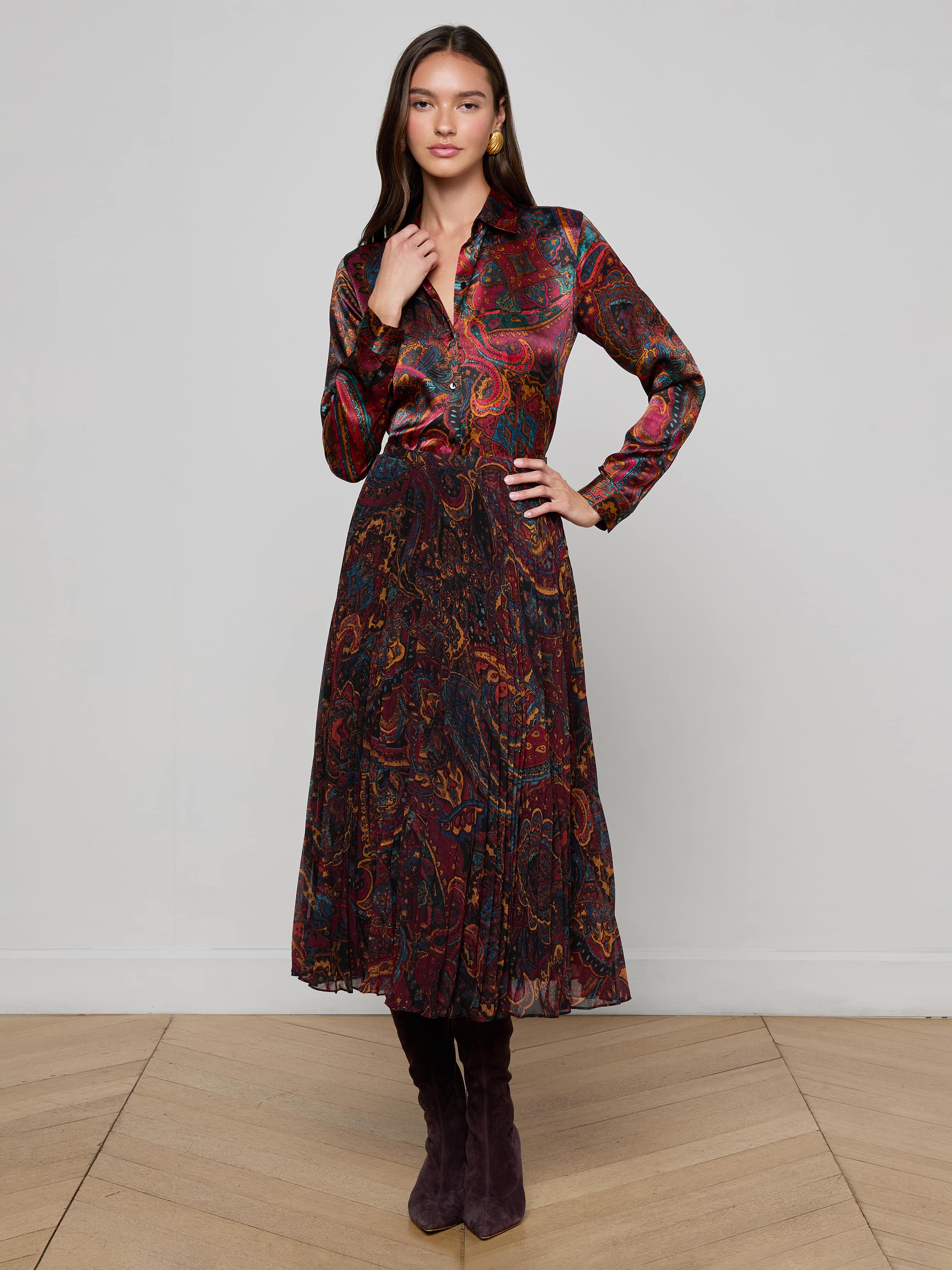 L'AGENCE - Tyler Silk Blouse - Image 3