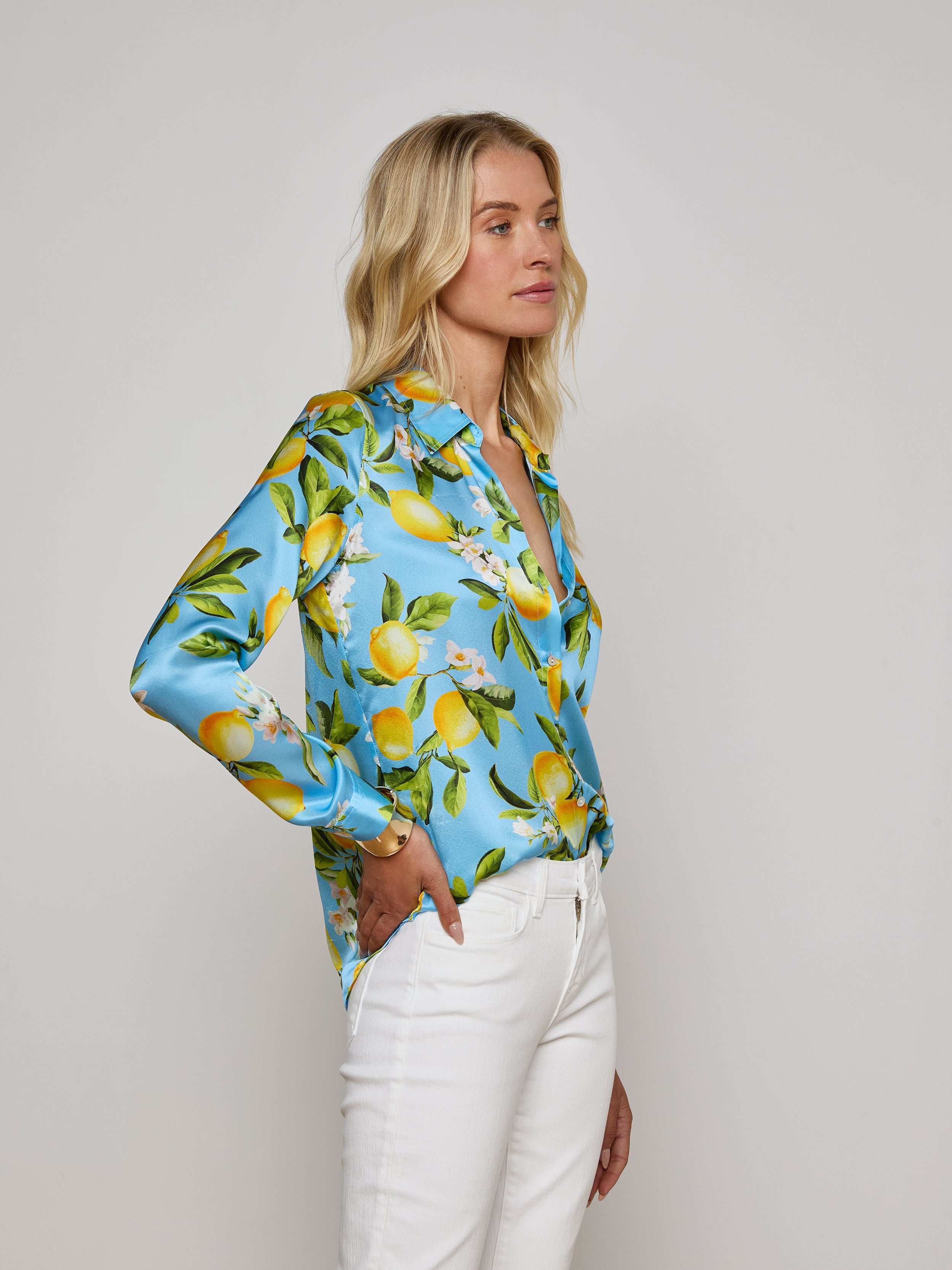 L'AGENCE - Tyler Silk Blouse - Image 2