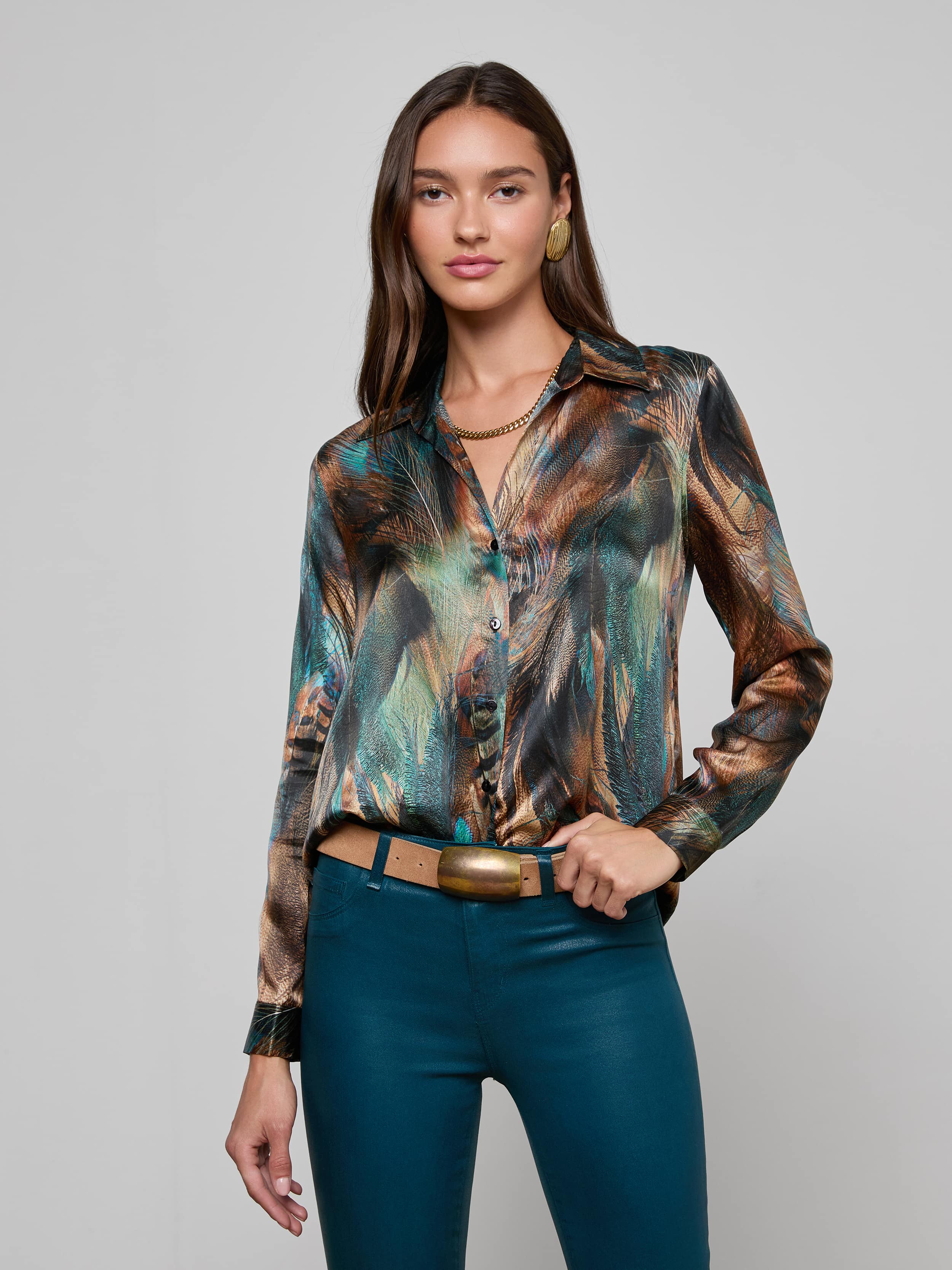 L'AGENCE - Tyler Silk Blouse - Image 2