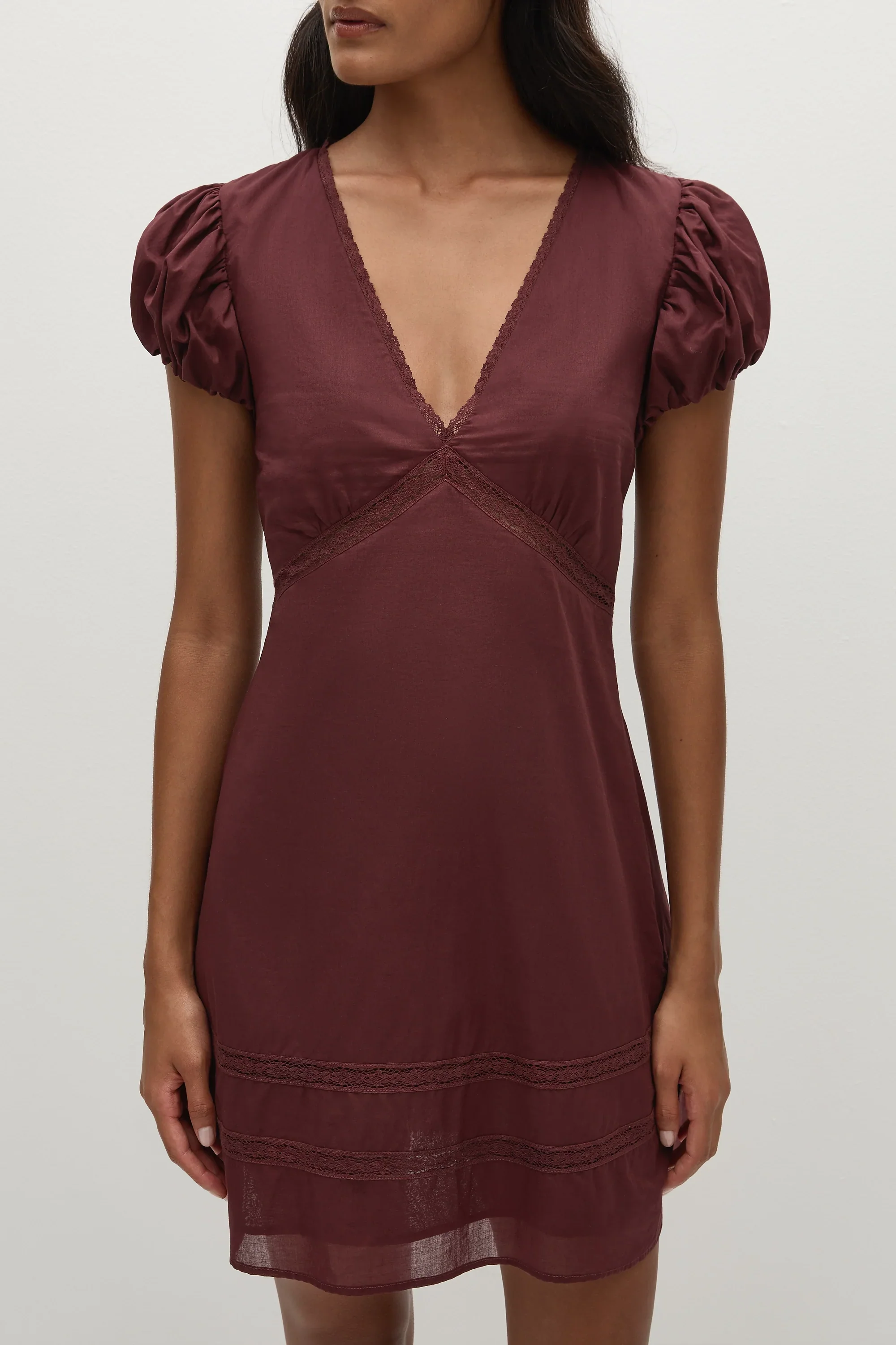 Faithfull - Ulla Mini Dress Bordeaux - Image 2