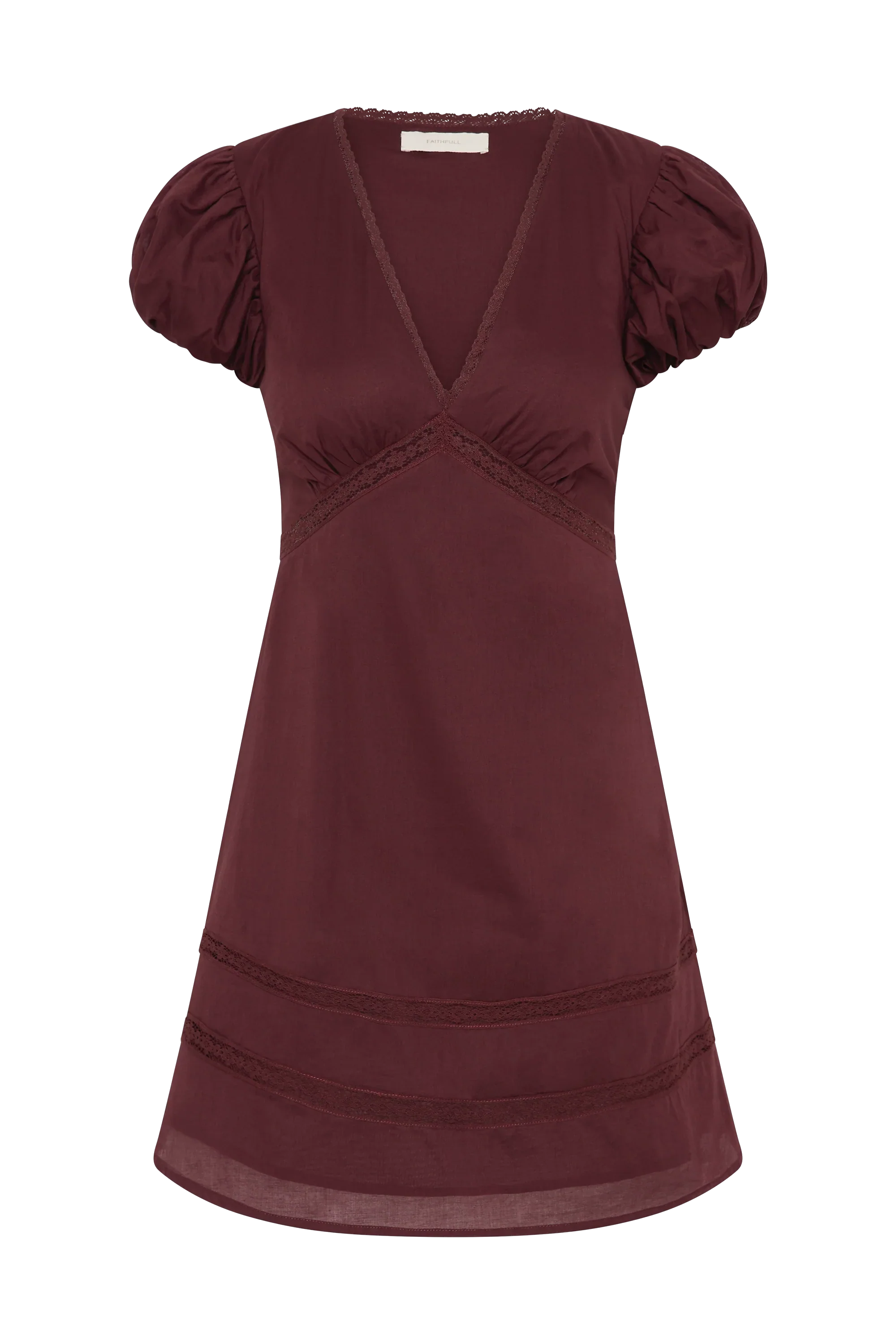 Faithfull - Ulla Mini Dress Bordeaux - Image 6