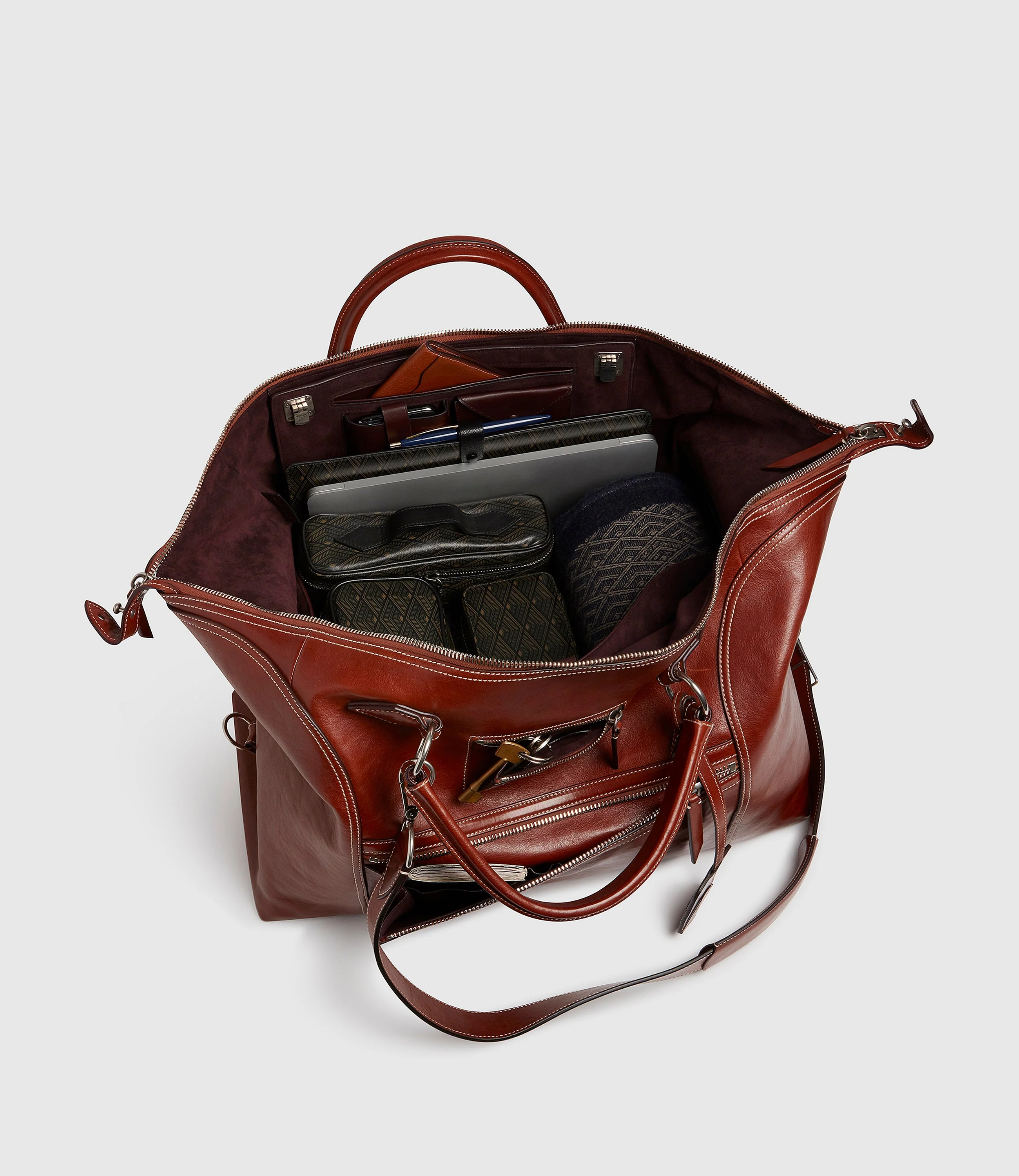 Metier - Vagabond Duffle 70s Calfskin Tobacco - Image 3