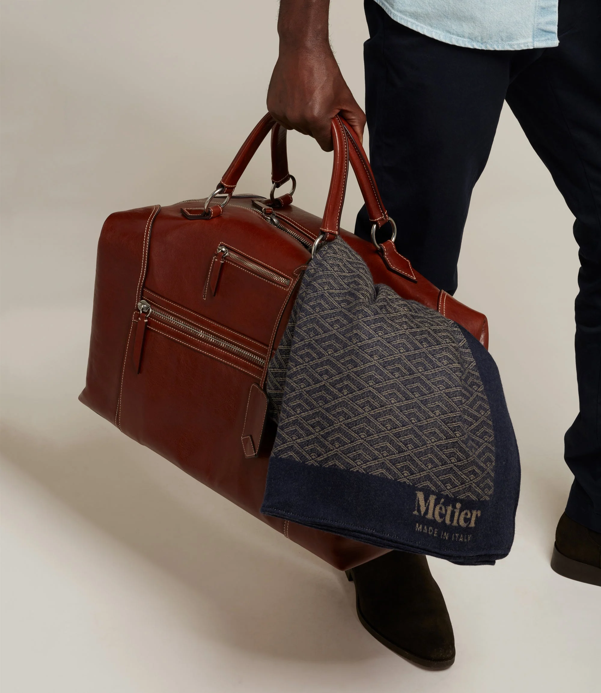 Metier - Vagabond Duffle 70s Calfskin Tobacco - Image 6