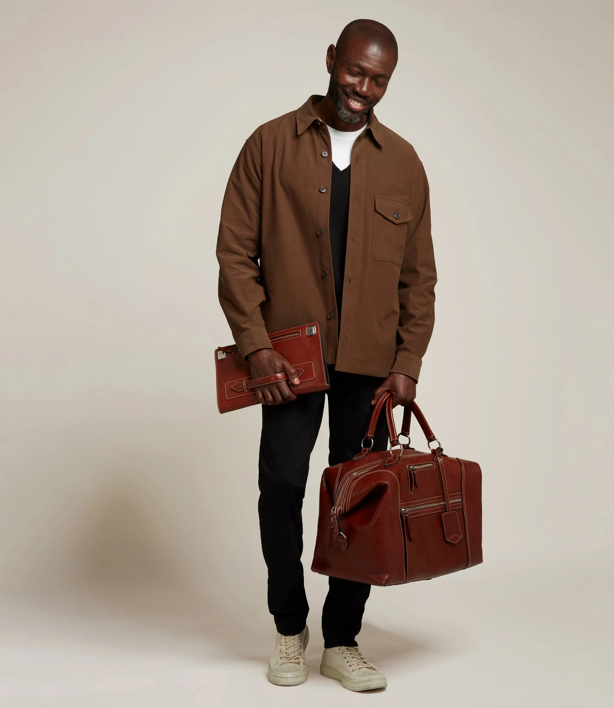 Metier - Vagabond Duffle 70s Calfskin Tobacco - Image 7