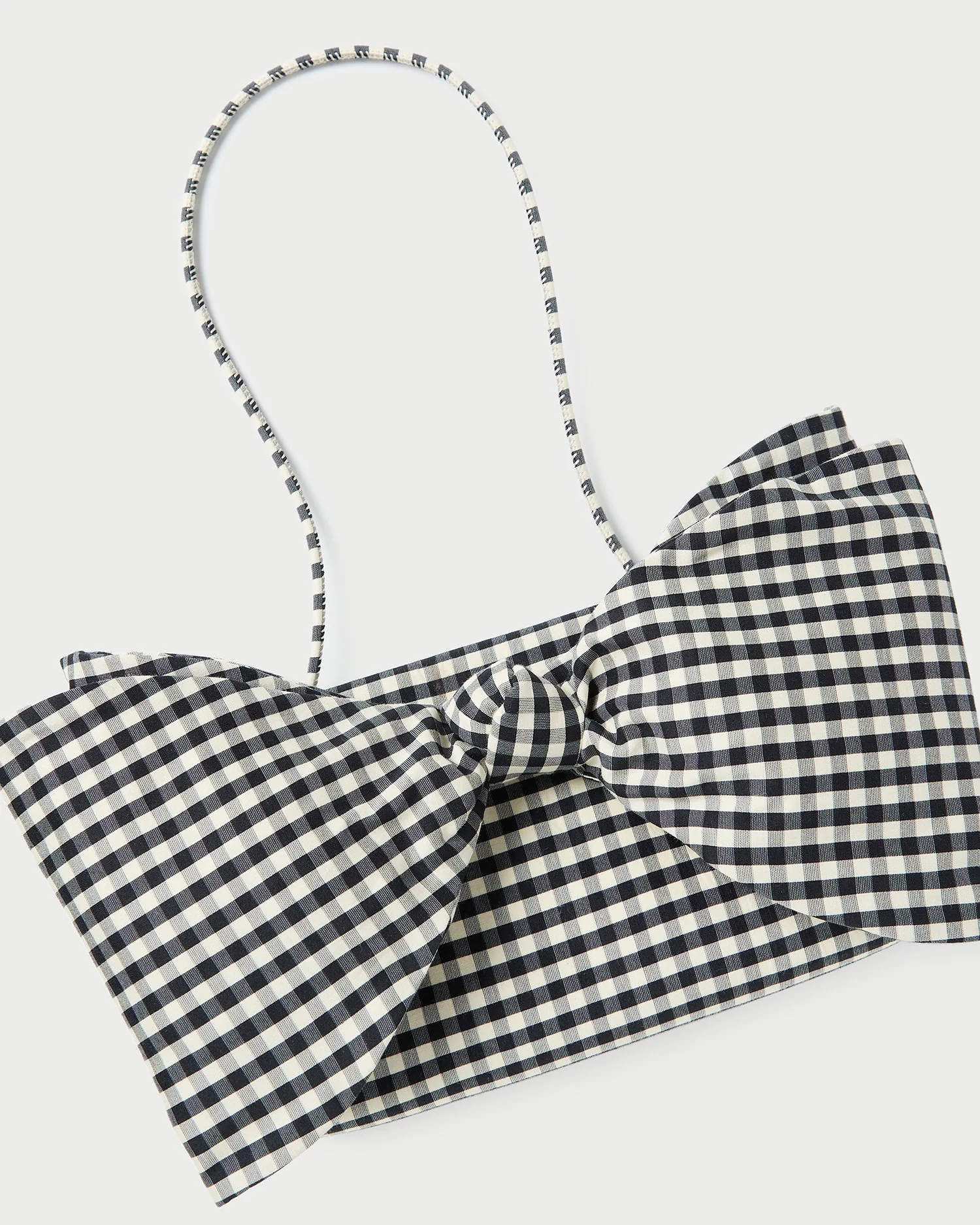 Loeffler Randall - Valerie Black/White Gingham Bow Bag - Image 3