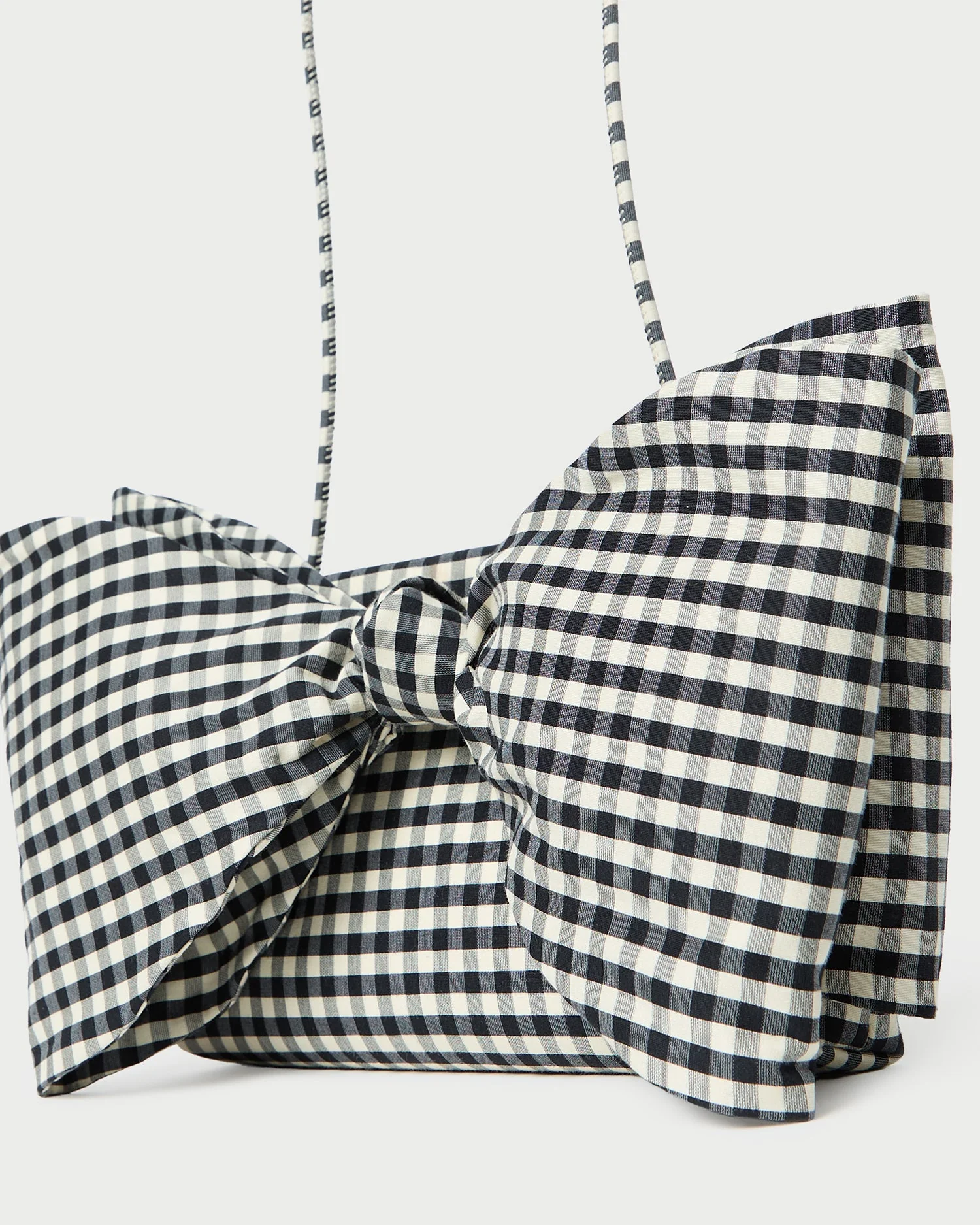 Loeffler Randall - Valerie Black/White Gingham Bow Bag - Image 4