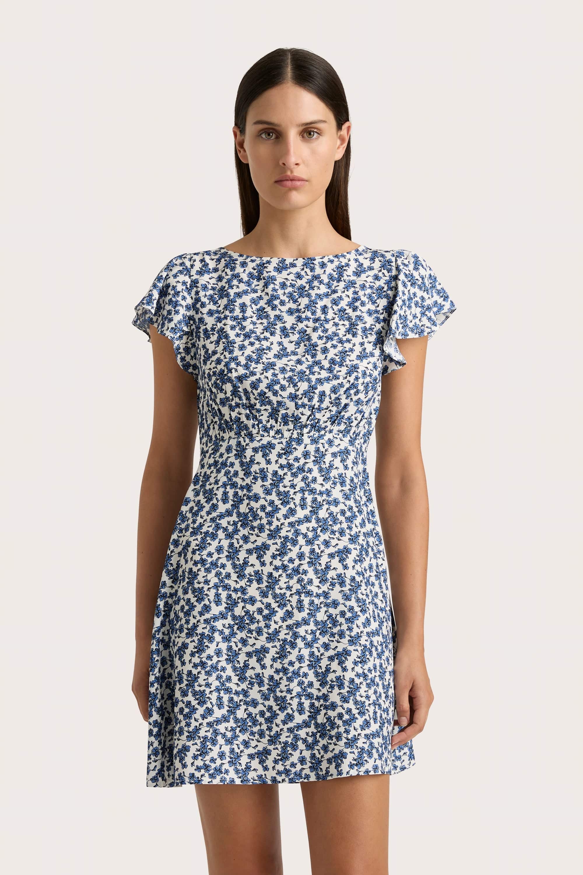 Faithfull - Valras Mini Dress Leilani Mid Blue - Final Sale - Image 2
