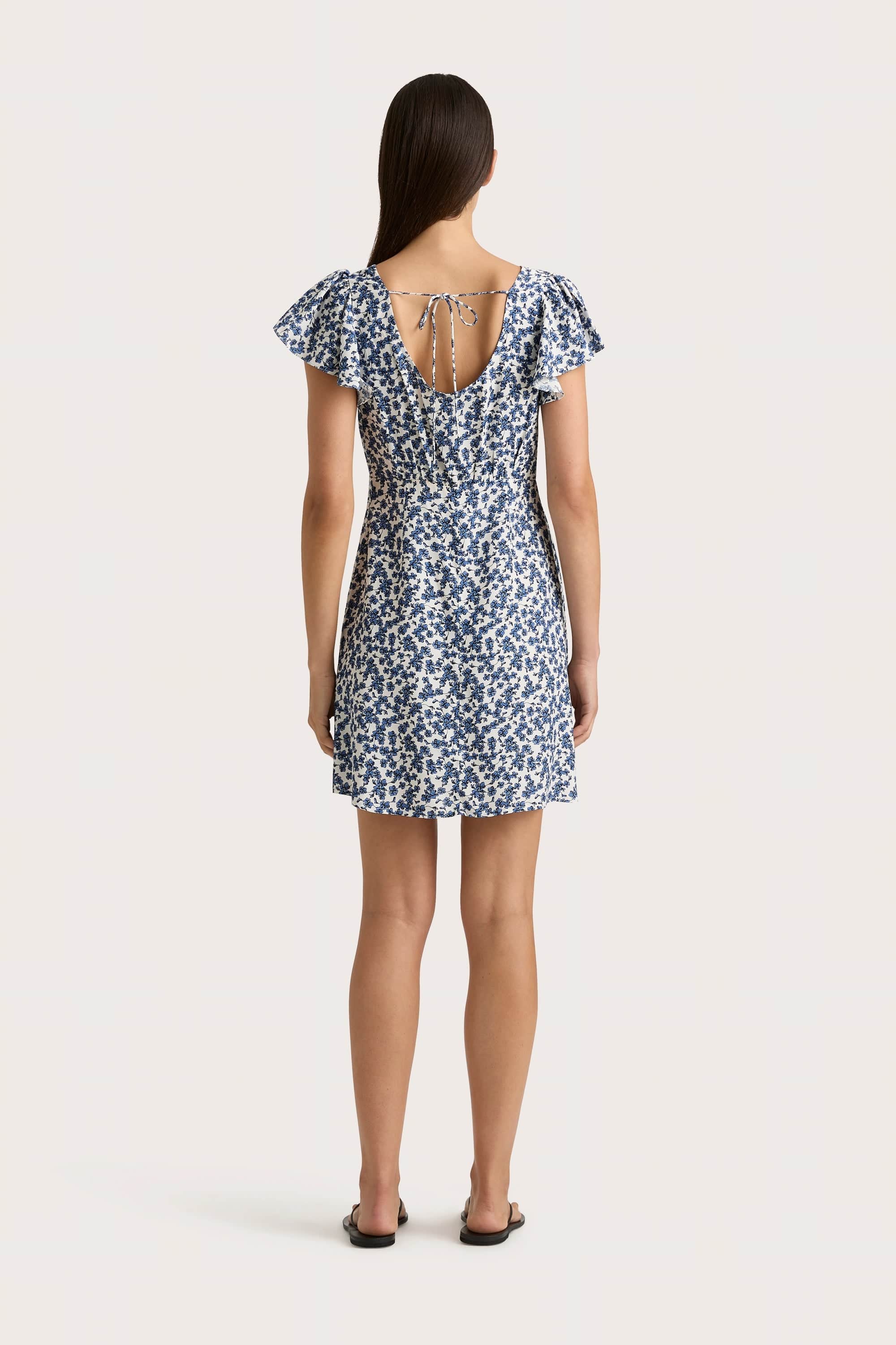 Faithfull - Valras Mini Dress Leilani Mid Blue - Final Sale - Image 4