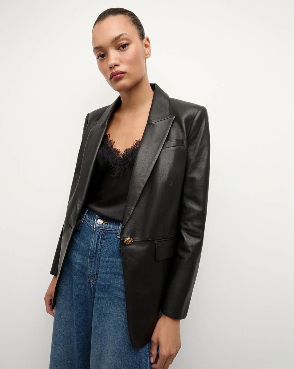 Veronica Beard - Vega Leather Dickey Jacket - Image 9