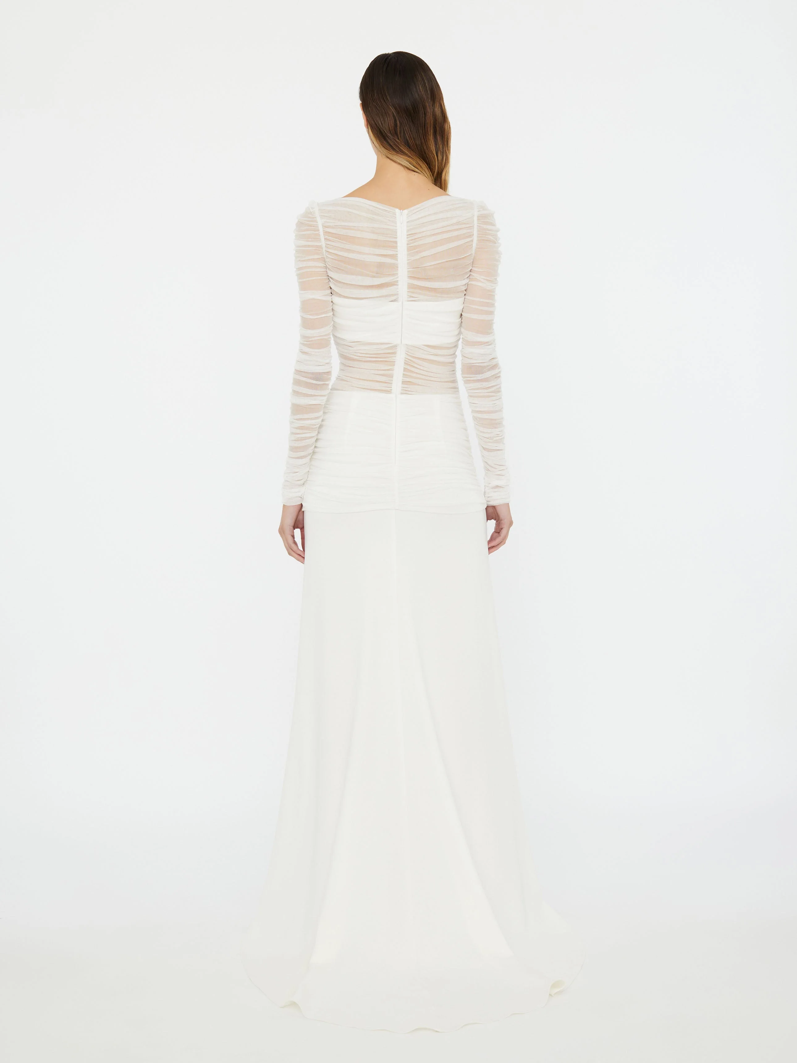Christopher Esber - Veiled Tulle Overlay Gown - Image 6