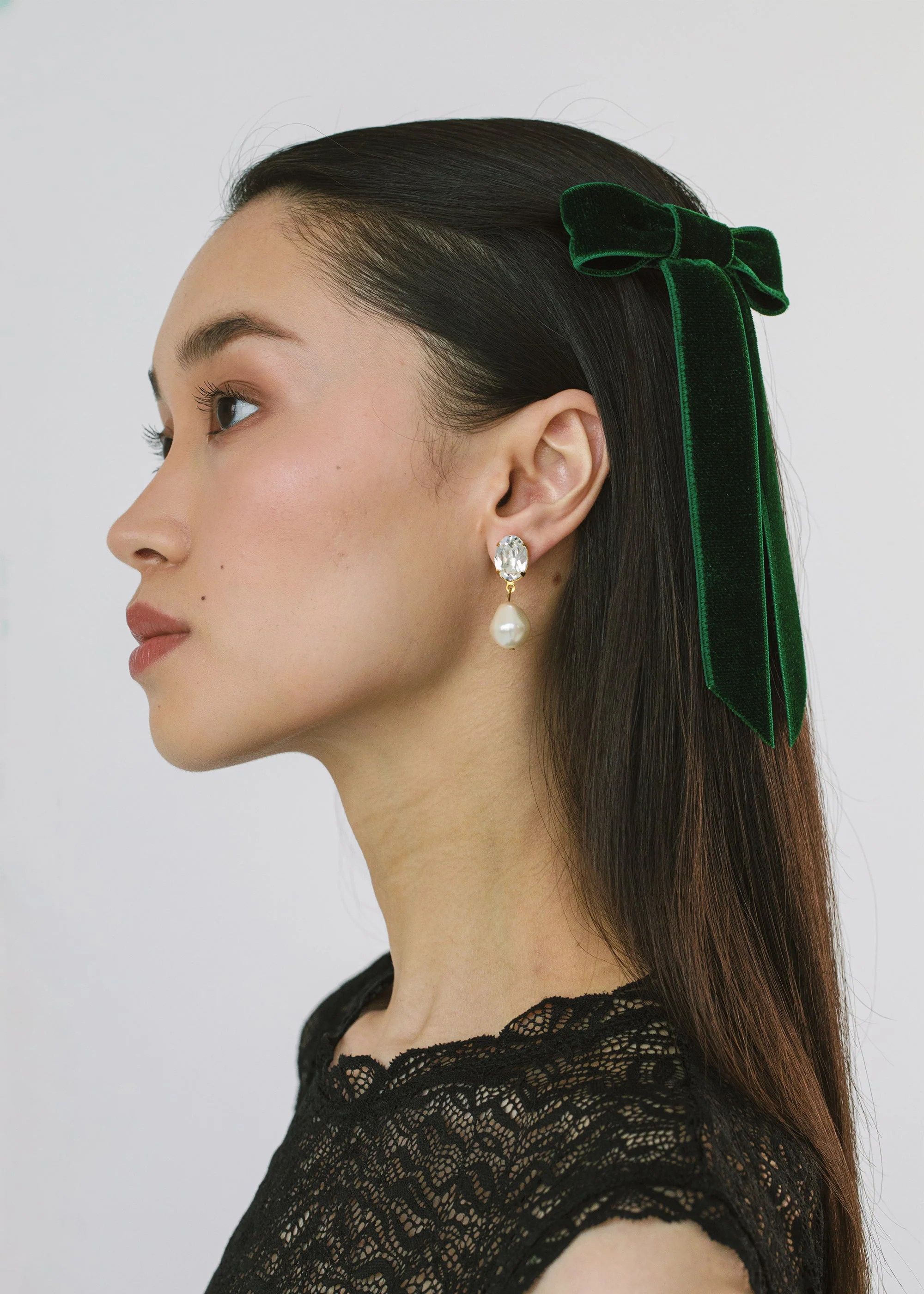 Jennifer Behr - Velvet Bow Barrette - Image 3