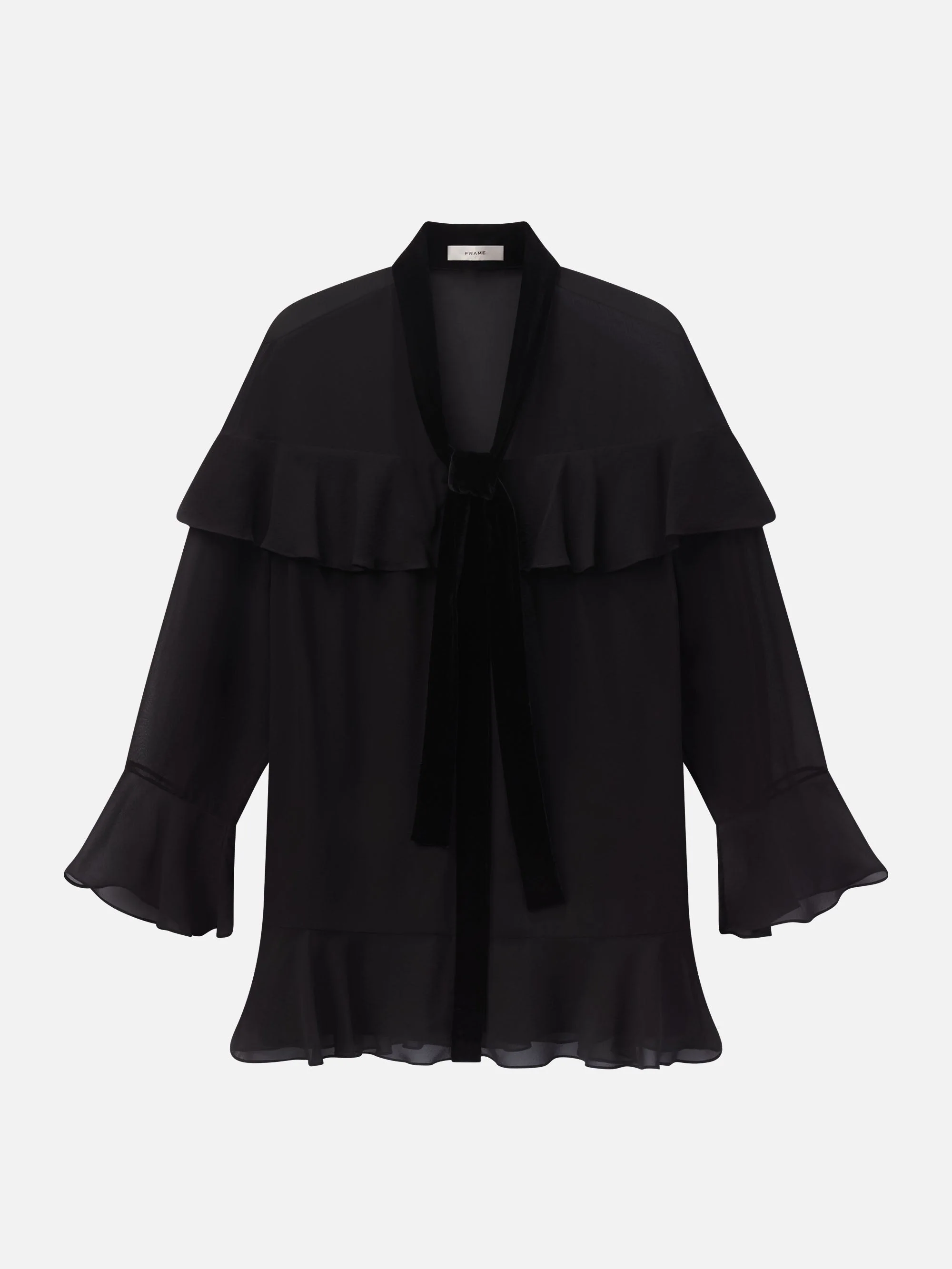 FRAME - Velvet Trim Modern Mini Dress