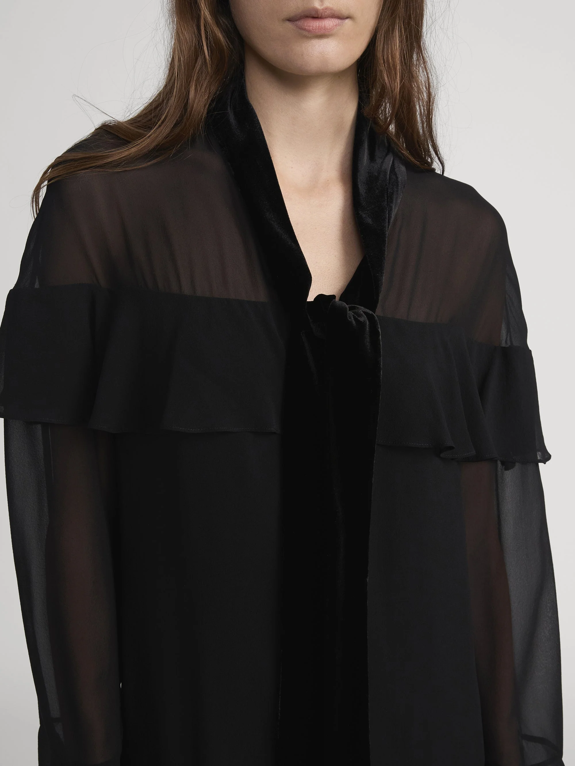 FRAME - Velvet Trim Modern Mini Dress - Image 4