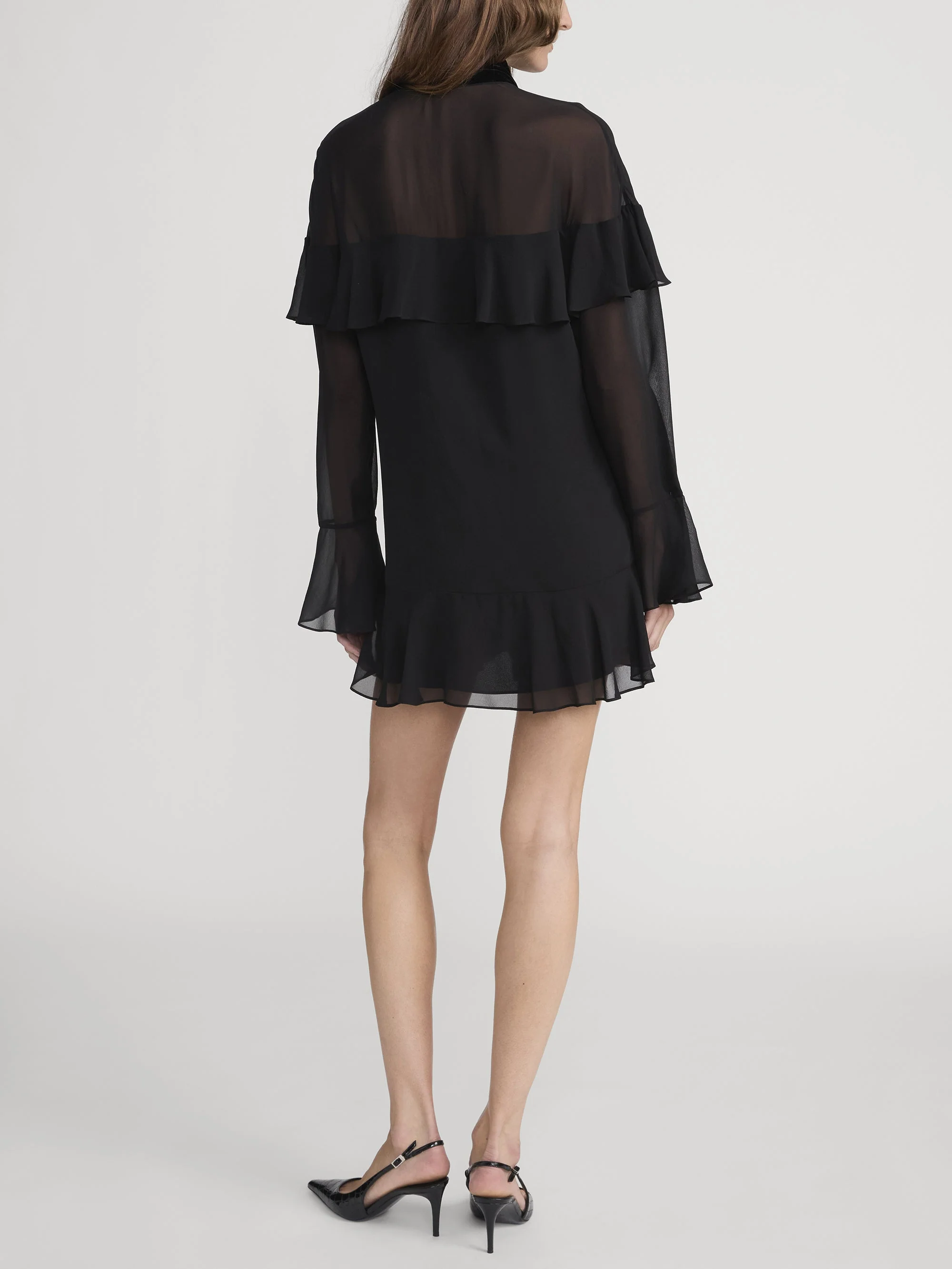 FRAME - Velvet Trim Modern Mini Dress - Image 6
