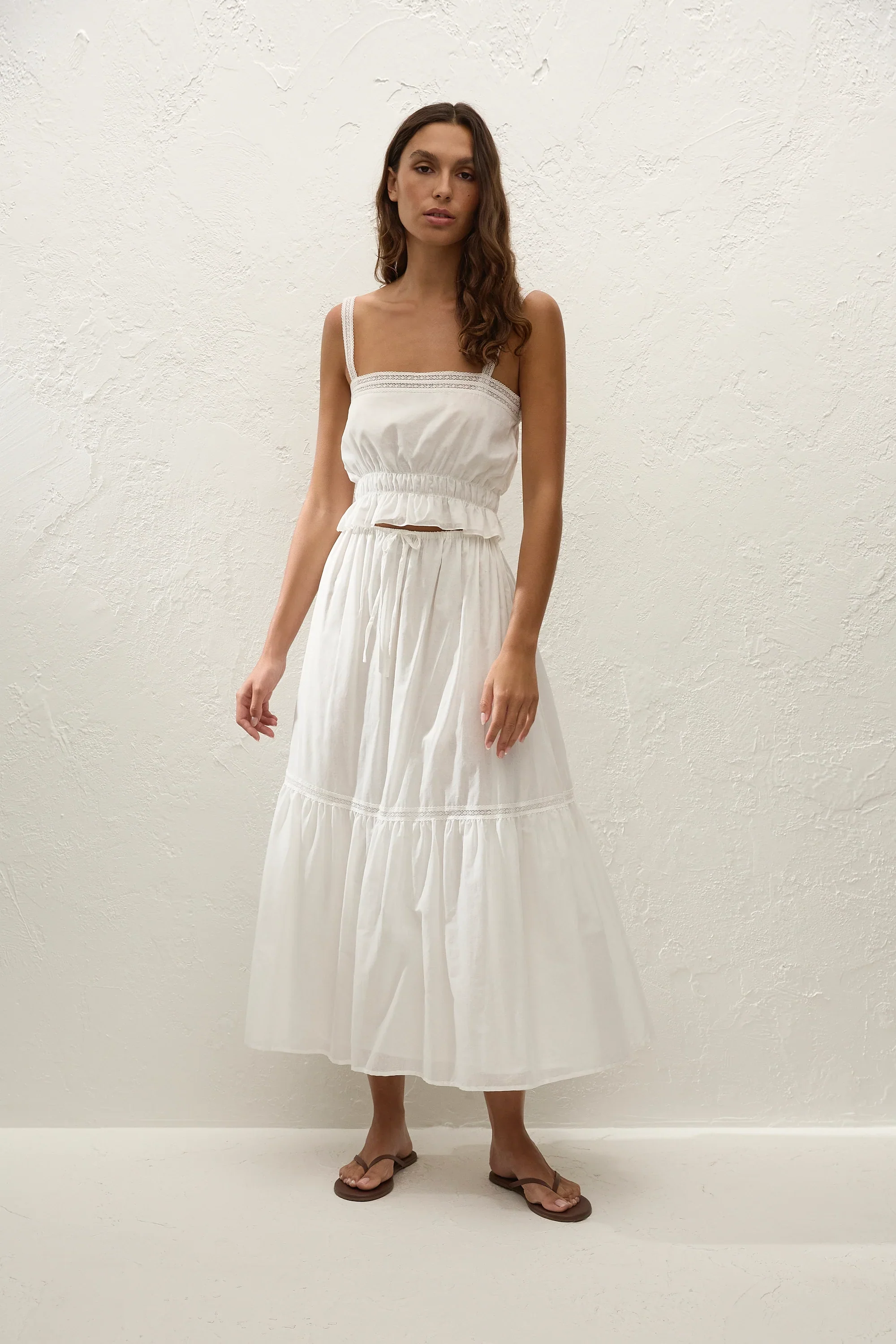 Faithfull - Venta Midi Skirt White