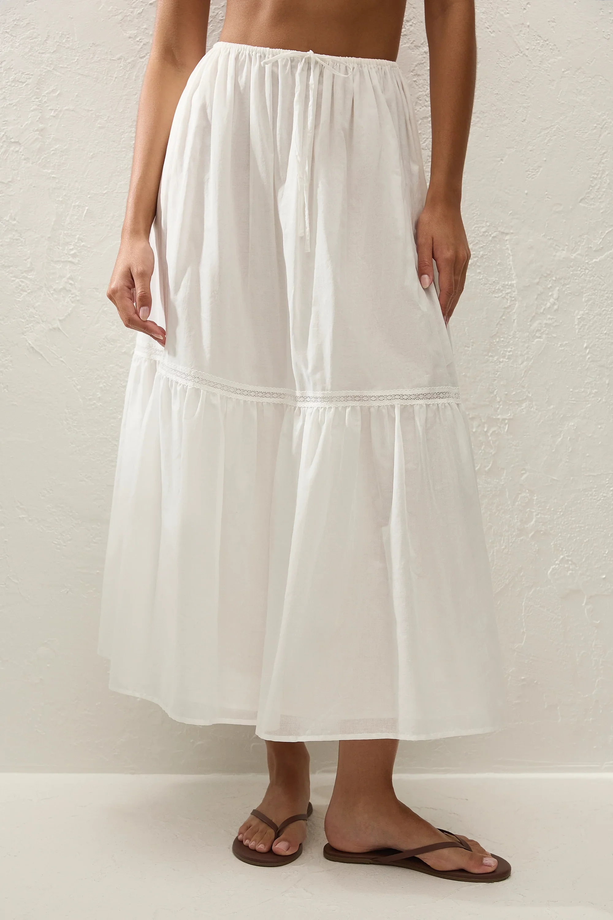 Faithfull - Venta Midi Skirt White - Image 2