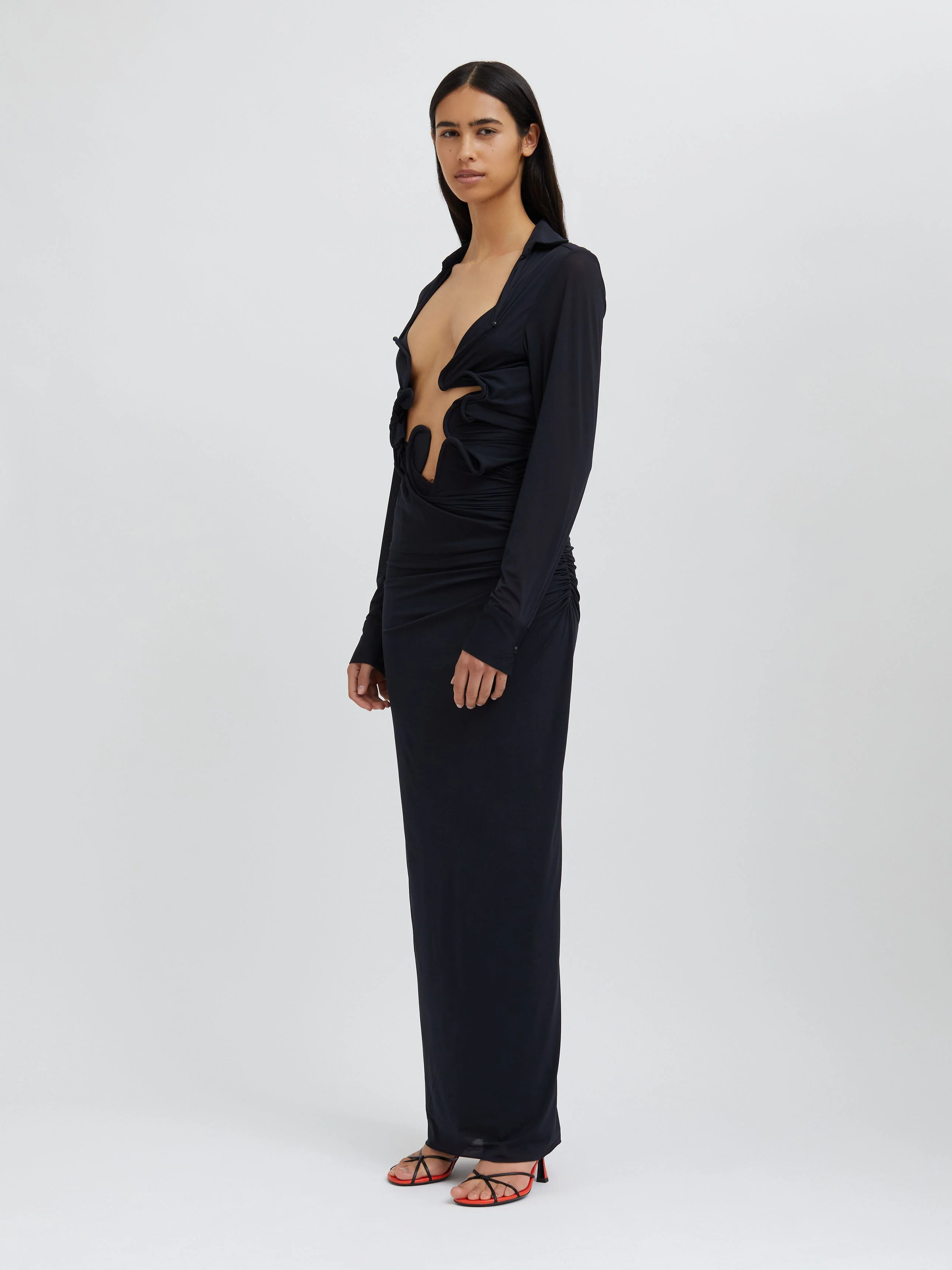 Christopher Esber - Venus Plunge Shirt Dress - Image 4
