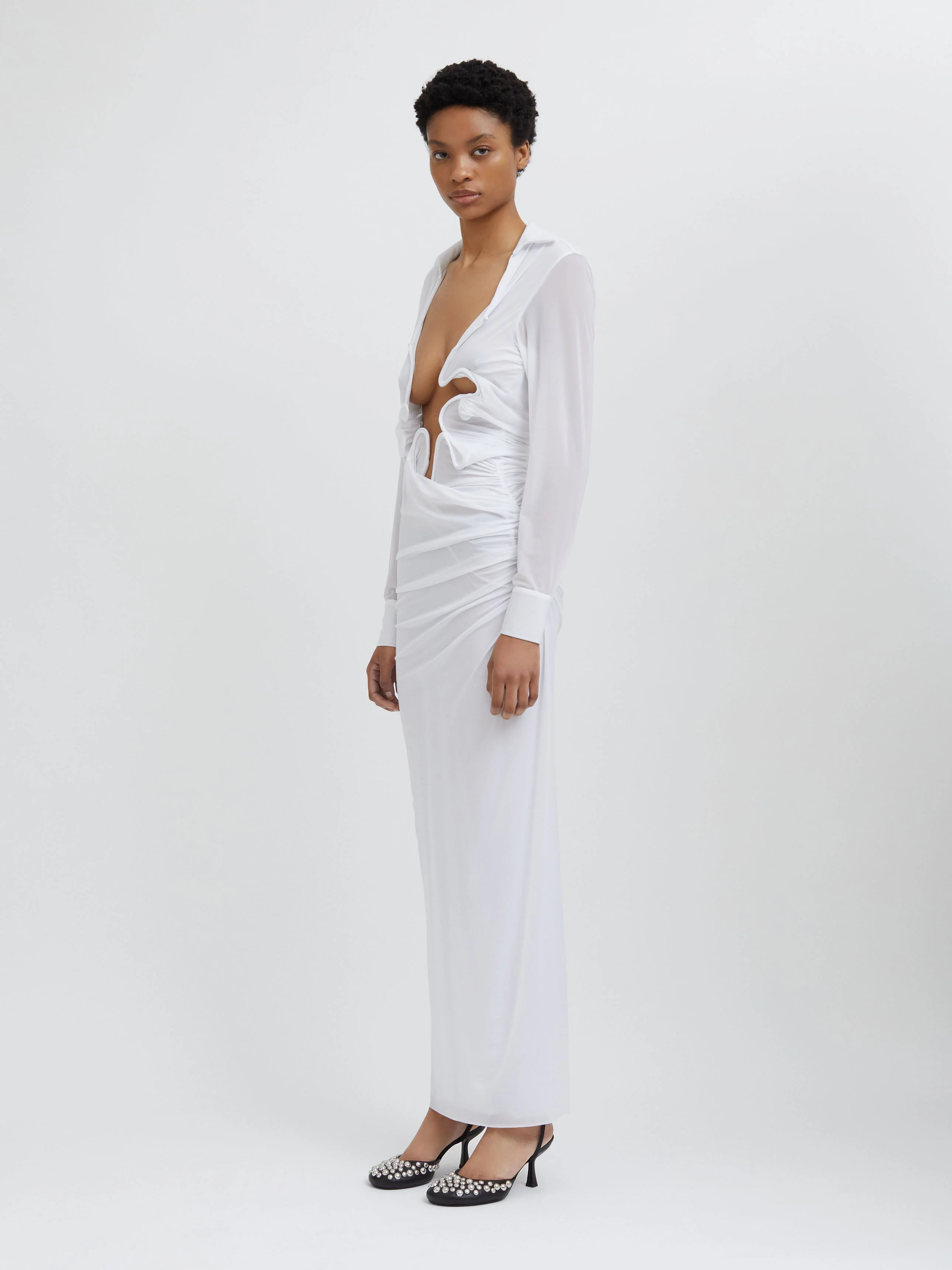 Christopher Esber - Venus Plunge Shirt Dress - Image 4