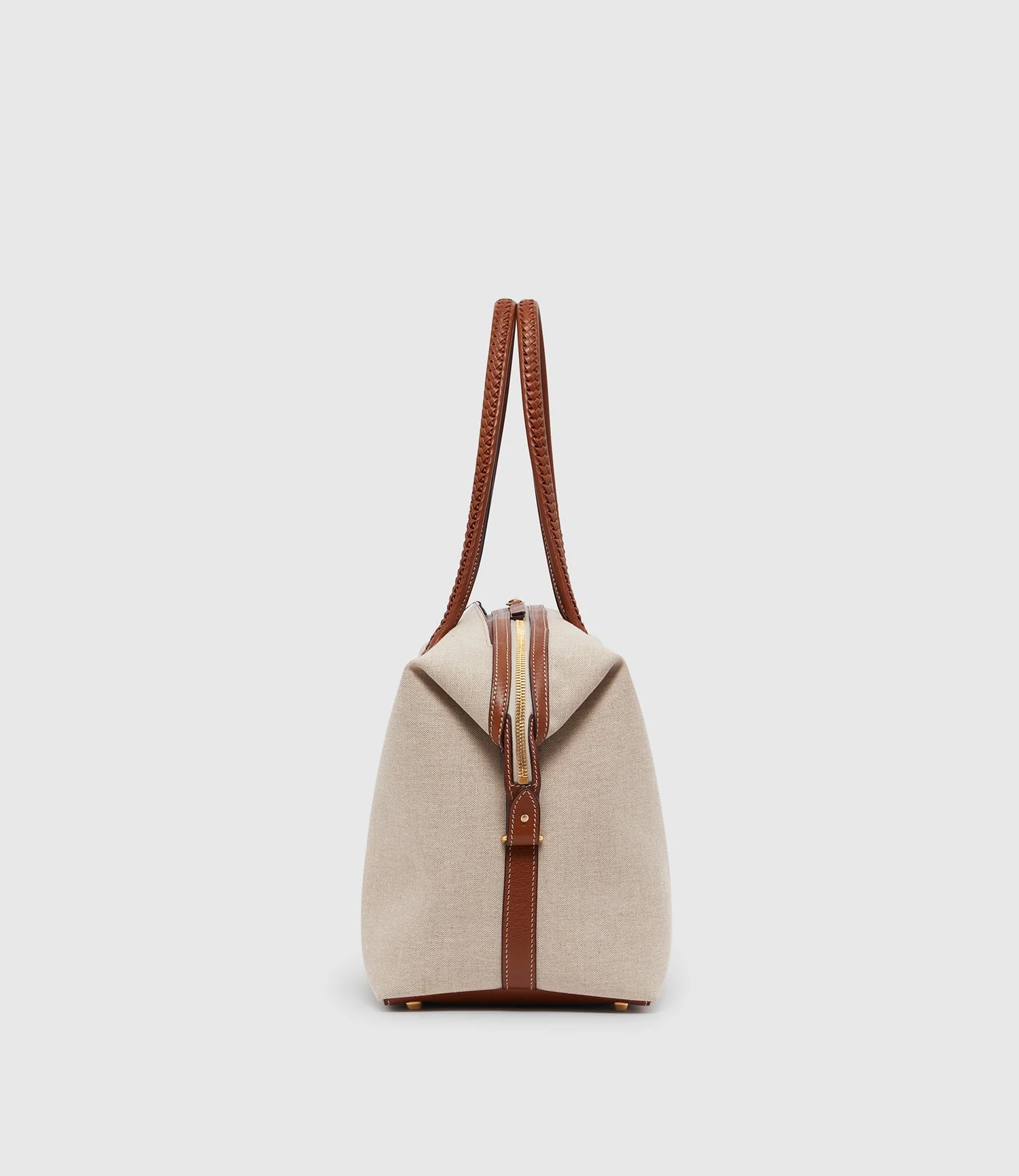 Metier - Vérité All Day Bag Natural Linen with Cognac - Image 2