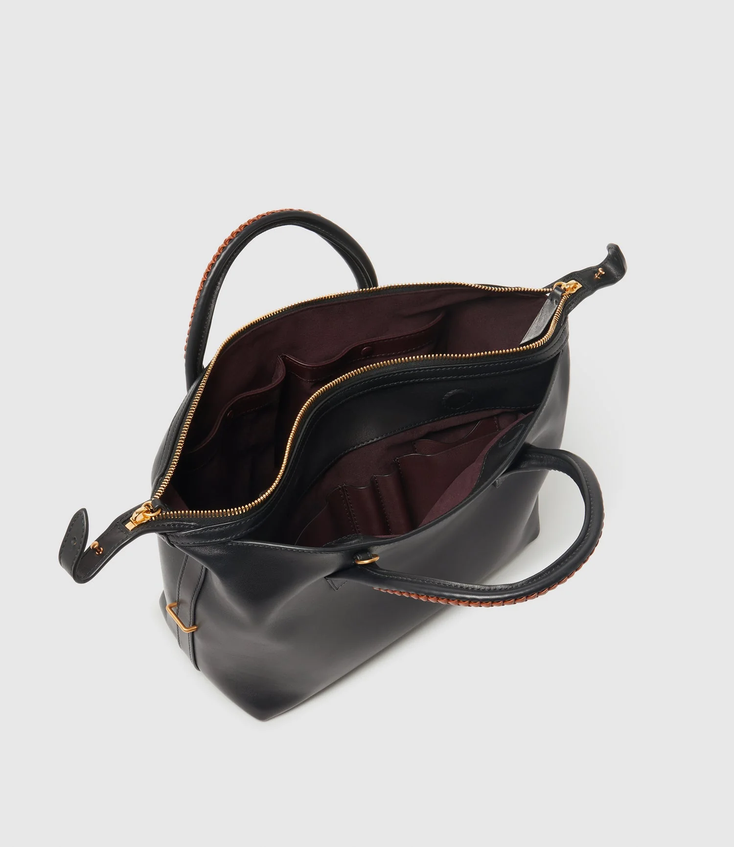 Metier - Vérité City Small Atelier Calfskin Black with Cognac - Image 3