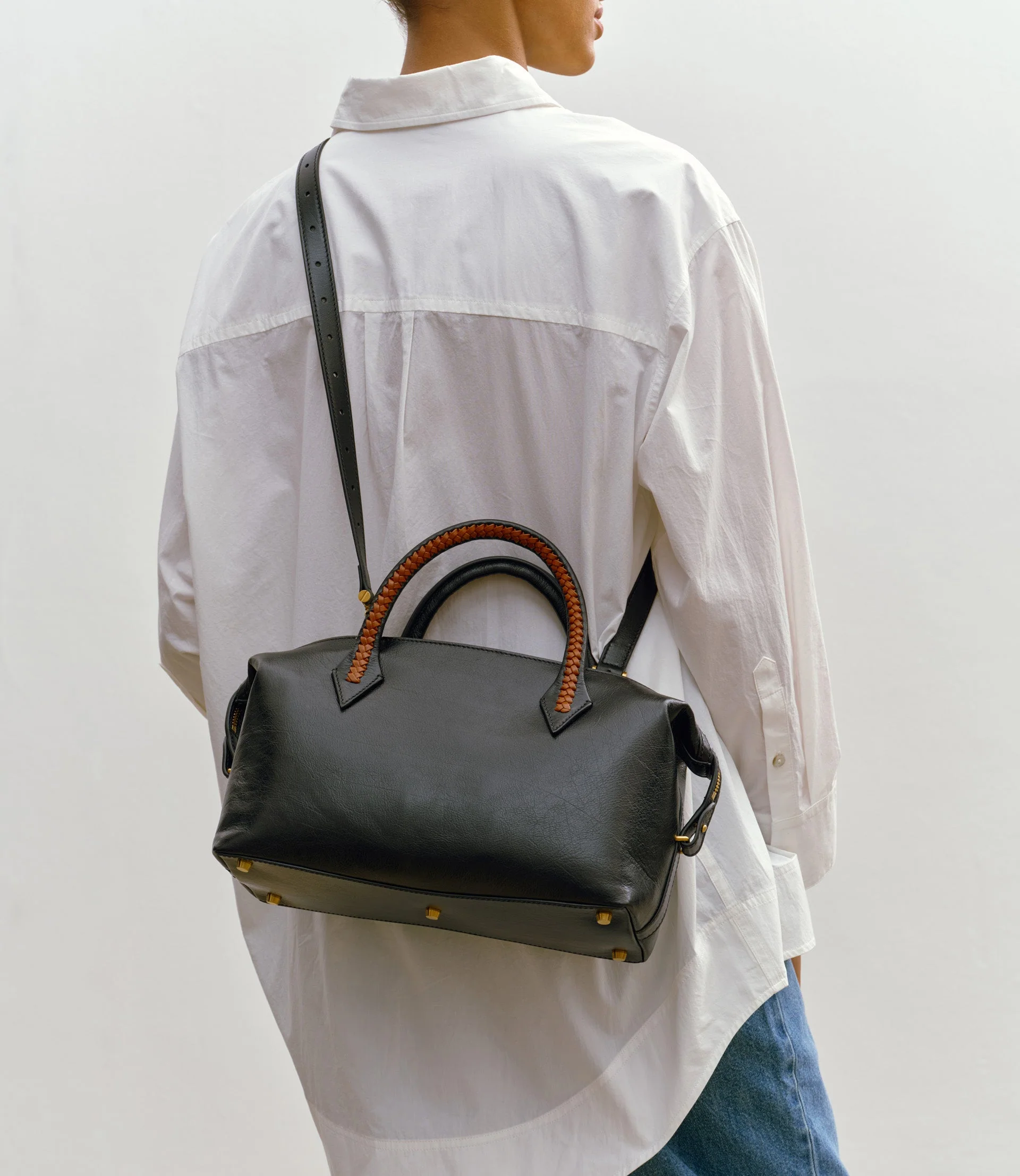 Metier - Vérité City Small Elvis Black with Cognac - Image 5