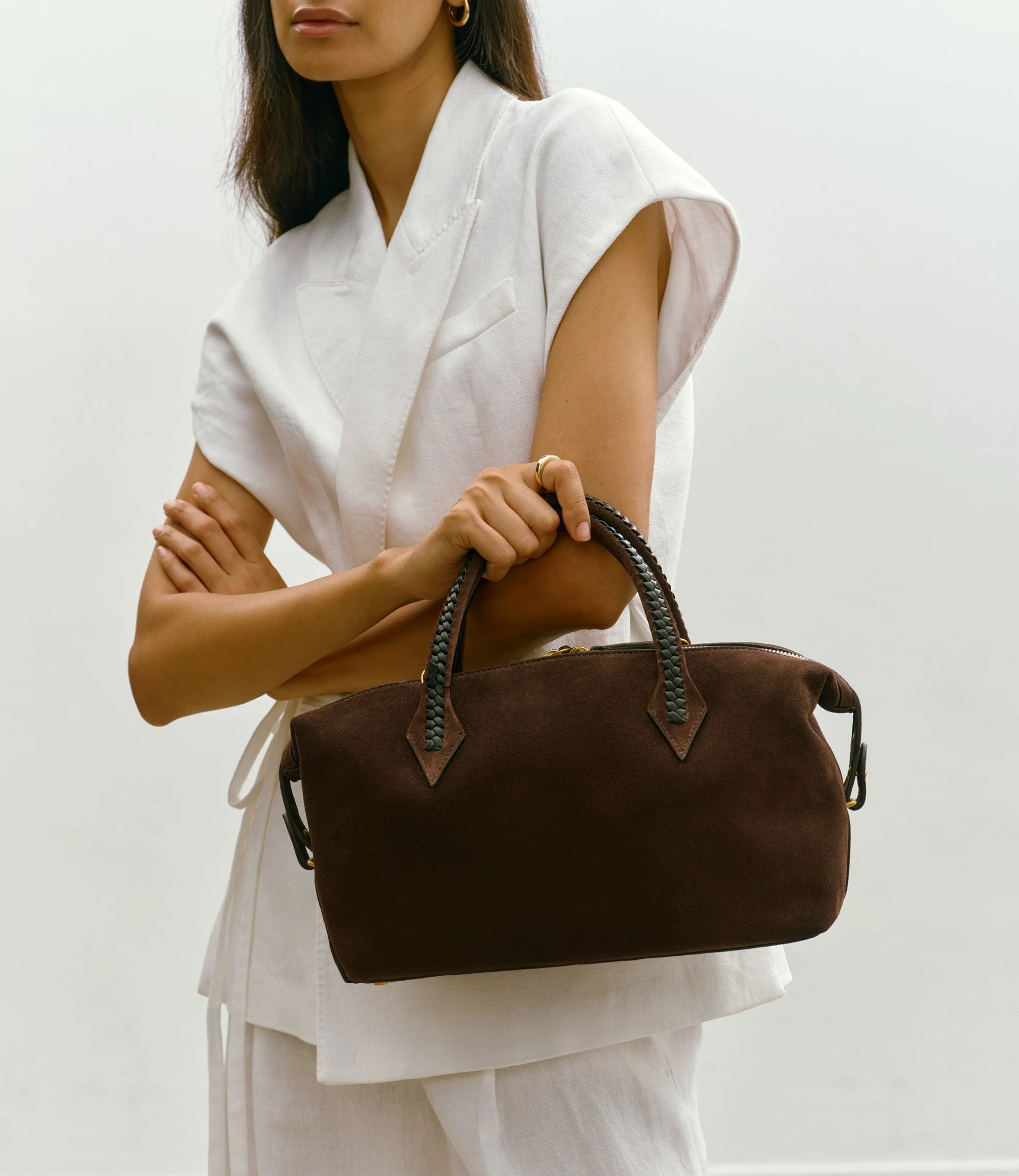 Metier - Vérité City Small Suede Chocolate and Elvis Black