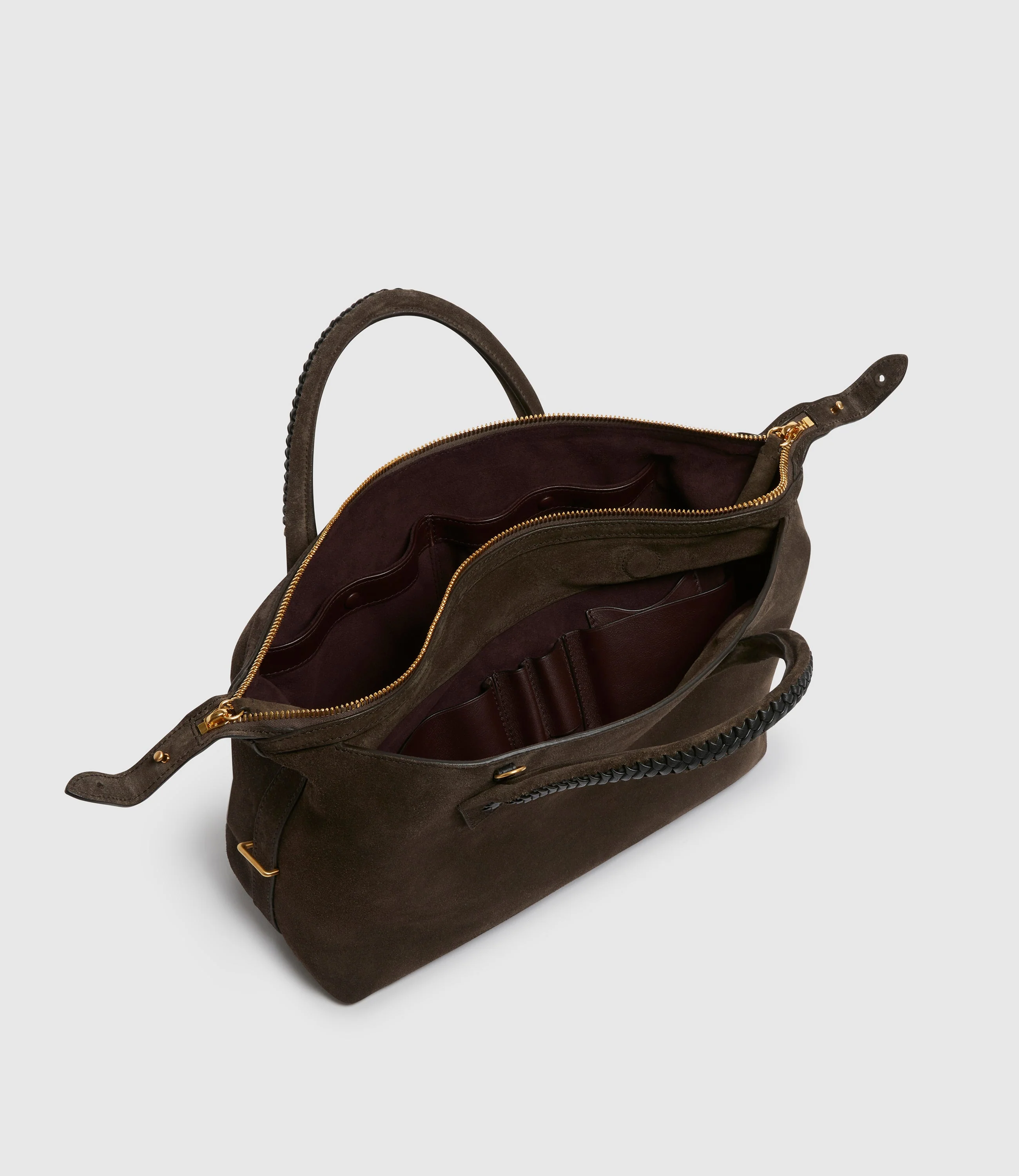 Metier - Vérité City Small Suede Chocolate and Elvis Black - Image 2